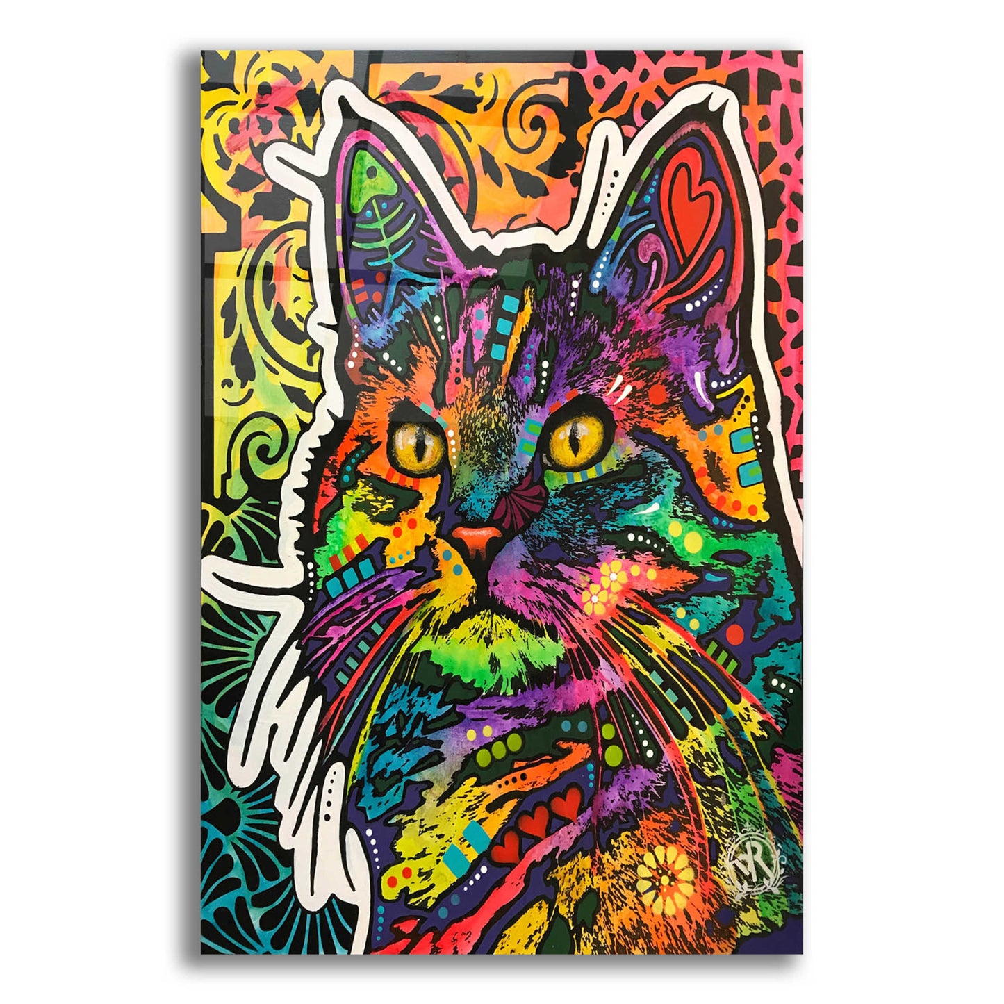 Epic Art 'Necessity Cat' by Dean Russo, Acrylic Glass Wall Art,12x16