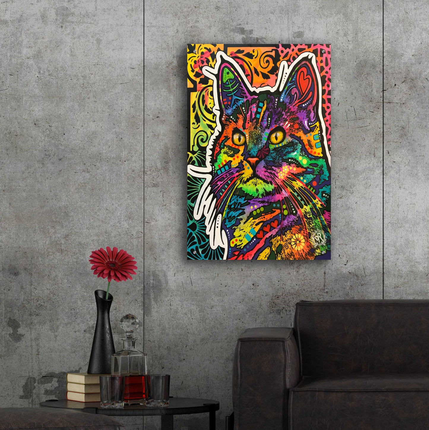 Epic Art 'Necessity Cat' by Dean Russo, Acrylic Glass Wall Art,24x36