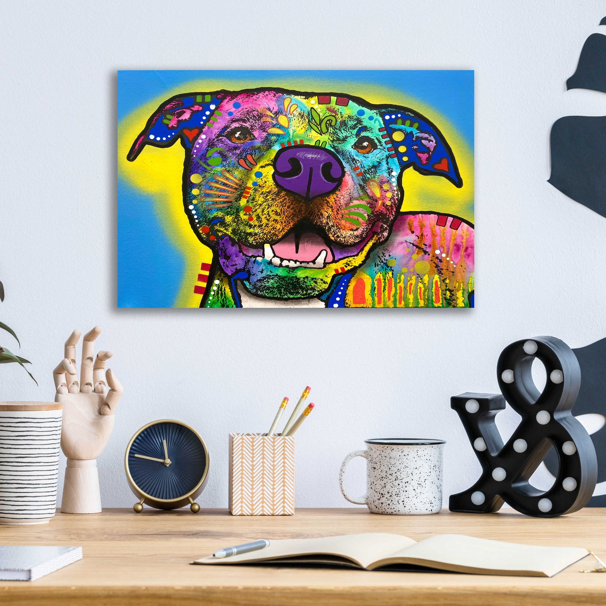 Epic Art 'Doggie Dog' by Dean Russo, Acrylic Glass Wall Art,16x12