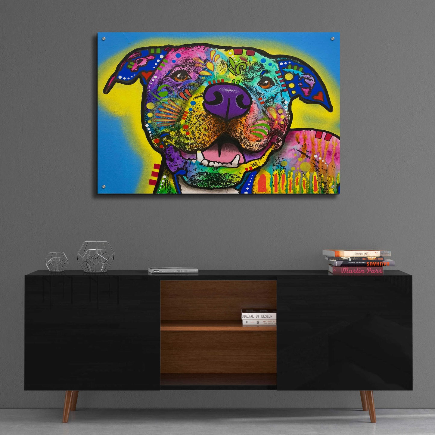 Epic Art 'Doggie Dog' by Dean Russo, Acrylic Glass Wall Art,36x24