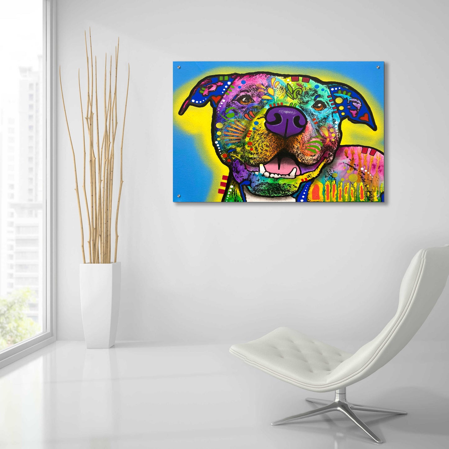 Epic Art 'Doggie Dog' by Dean Russo, Acrylic Glass Wall Art,36x24