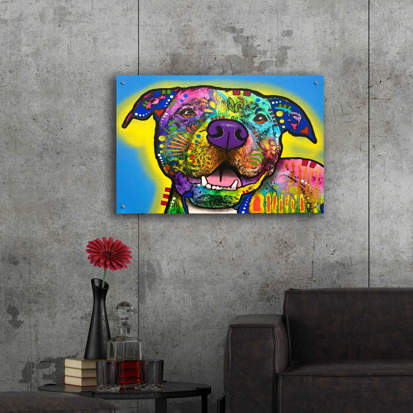 Epic Art 'Doggie Dog' by Dean Russo, Acrylic Glass Wall Art,36x24