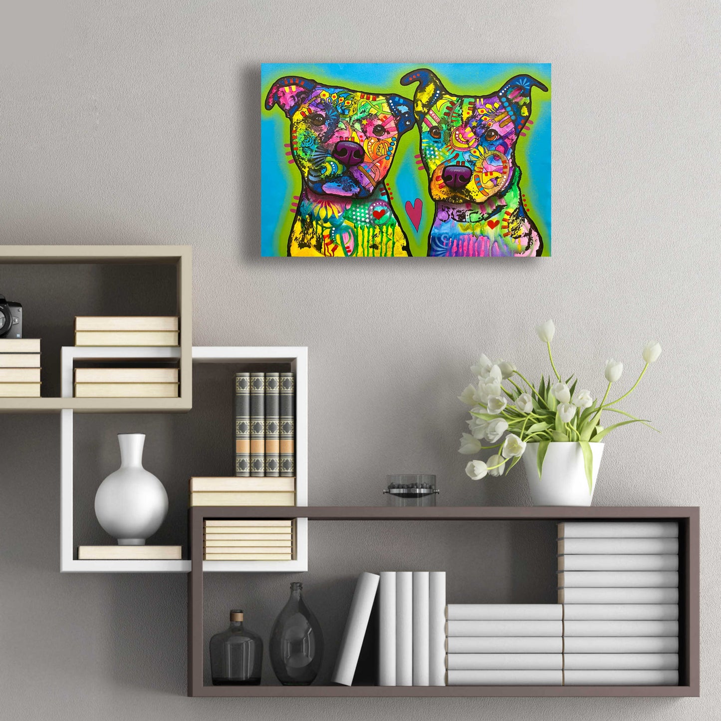 Epic Art 'Pupper Team Six' by Dean Russo, Acrylic Glass Wall Art,24x16