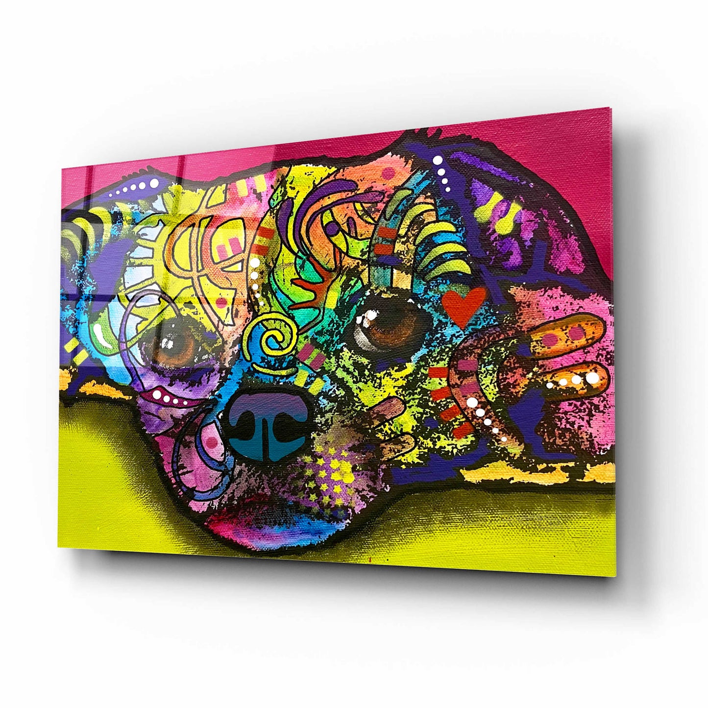 Epic Art 'A Little Tuckered' by Dean Russo, Acrylic Glass Wall Art,16x12