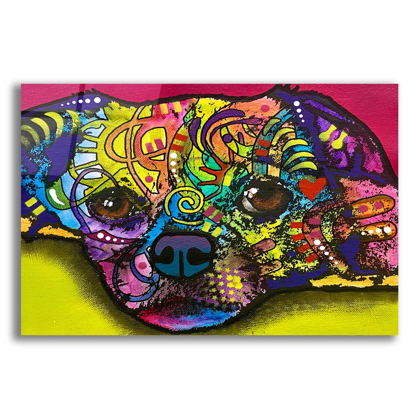 Epic Art 'A Little Tuckered' by Dean Russo, Acrylic Glass Wall Art,24x16