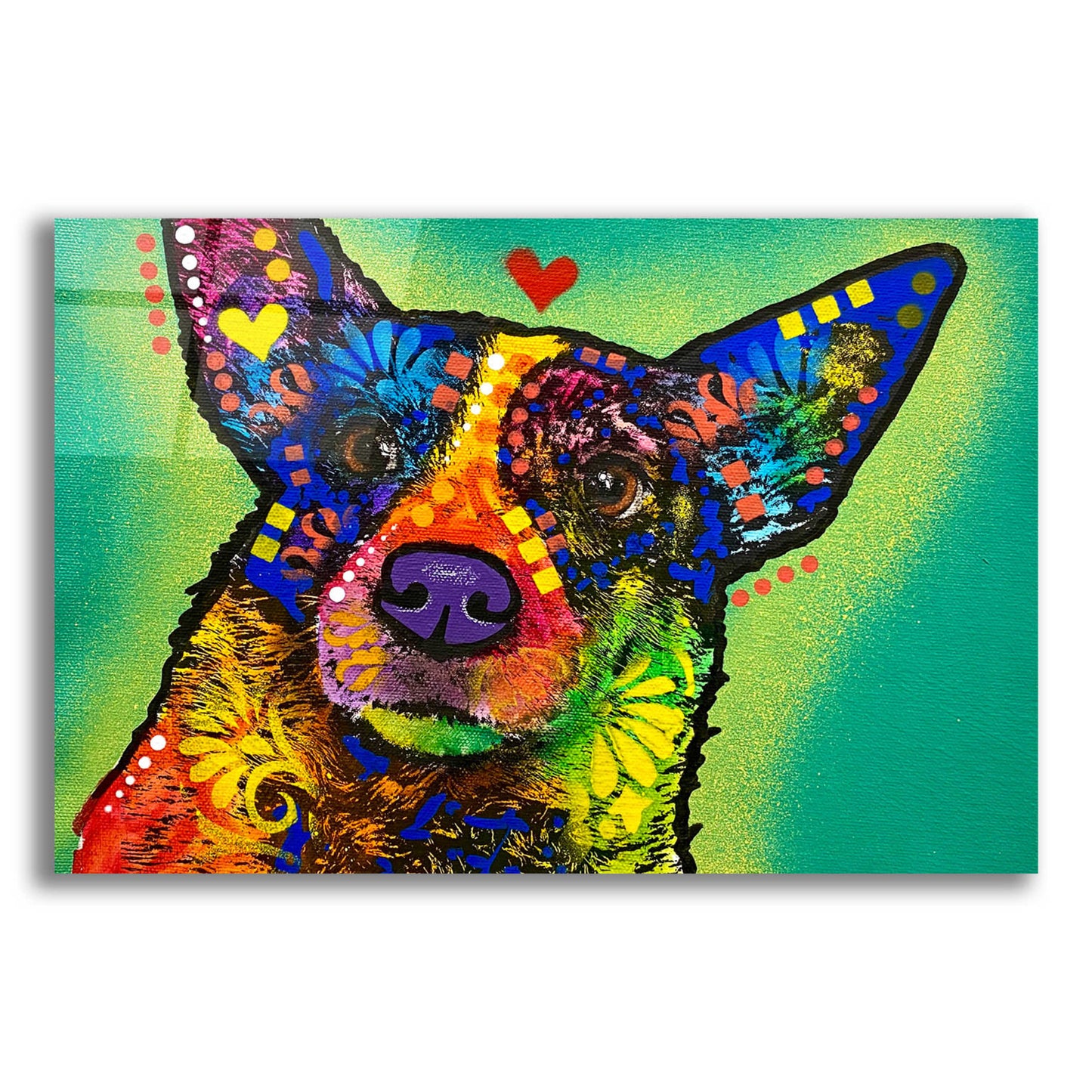 Epic Art 'Lil Nervous Still Full Of Love' by Dean Russo, Acrylic Glass Wall Art,16x12