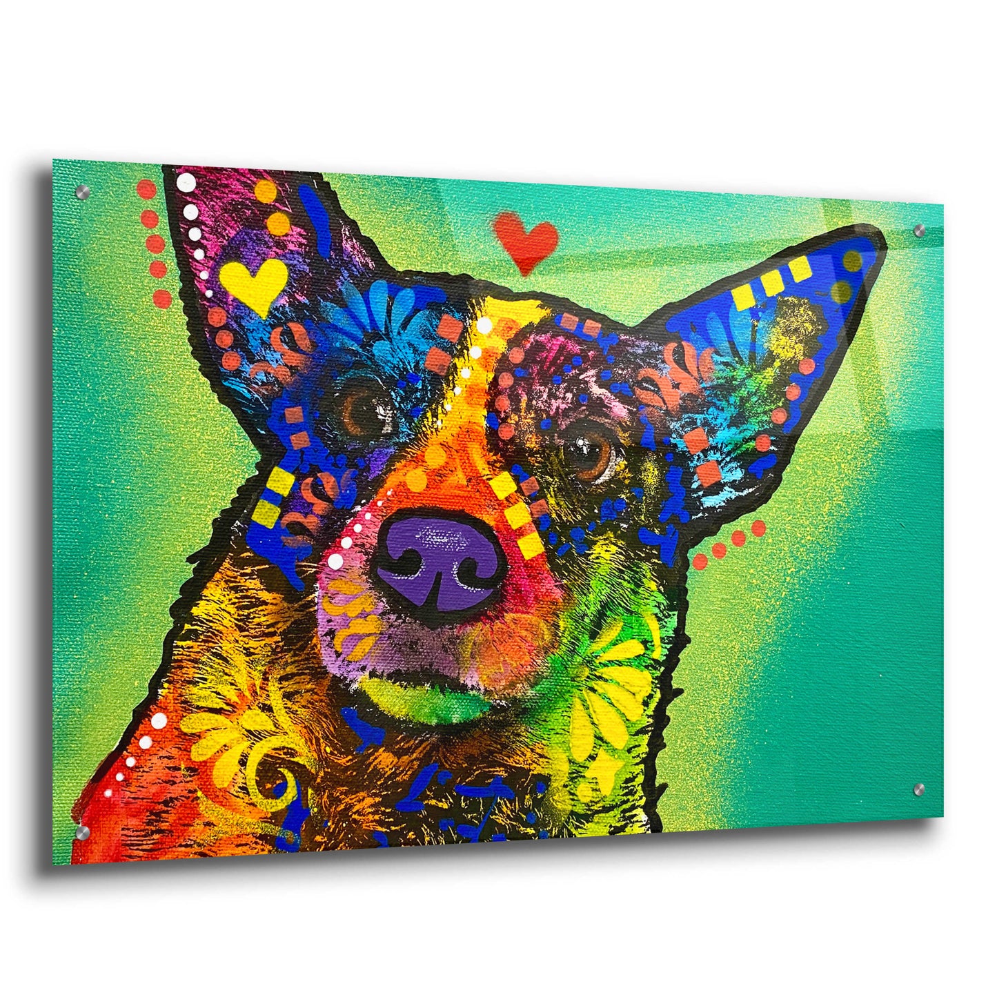 Epic Art 'Lil Nervous Still Full Of Love' by Dean Russo, Acrylic Glass Wall Art,36x24