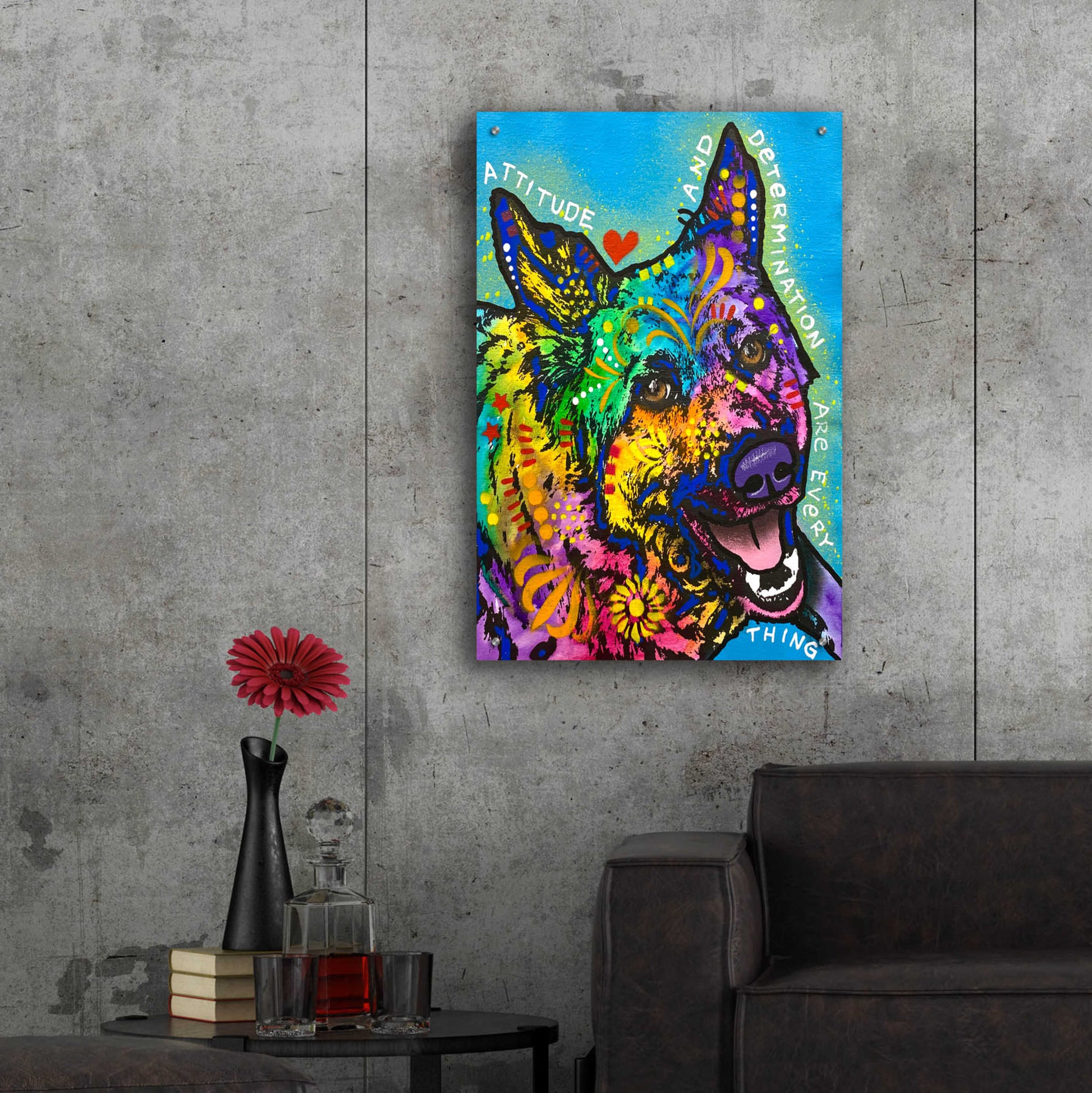 Epic Art 'Attitude And Determination' by Dean Russo, Acrylic Glass Wall Art,24x36