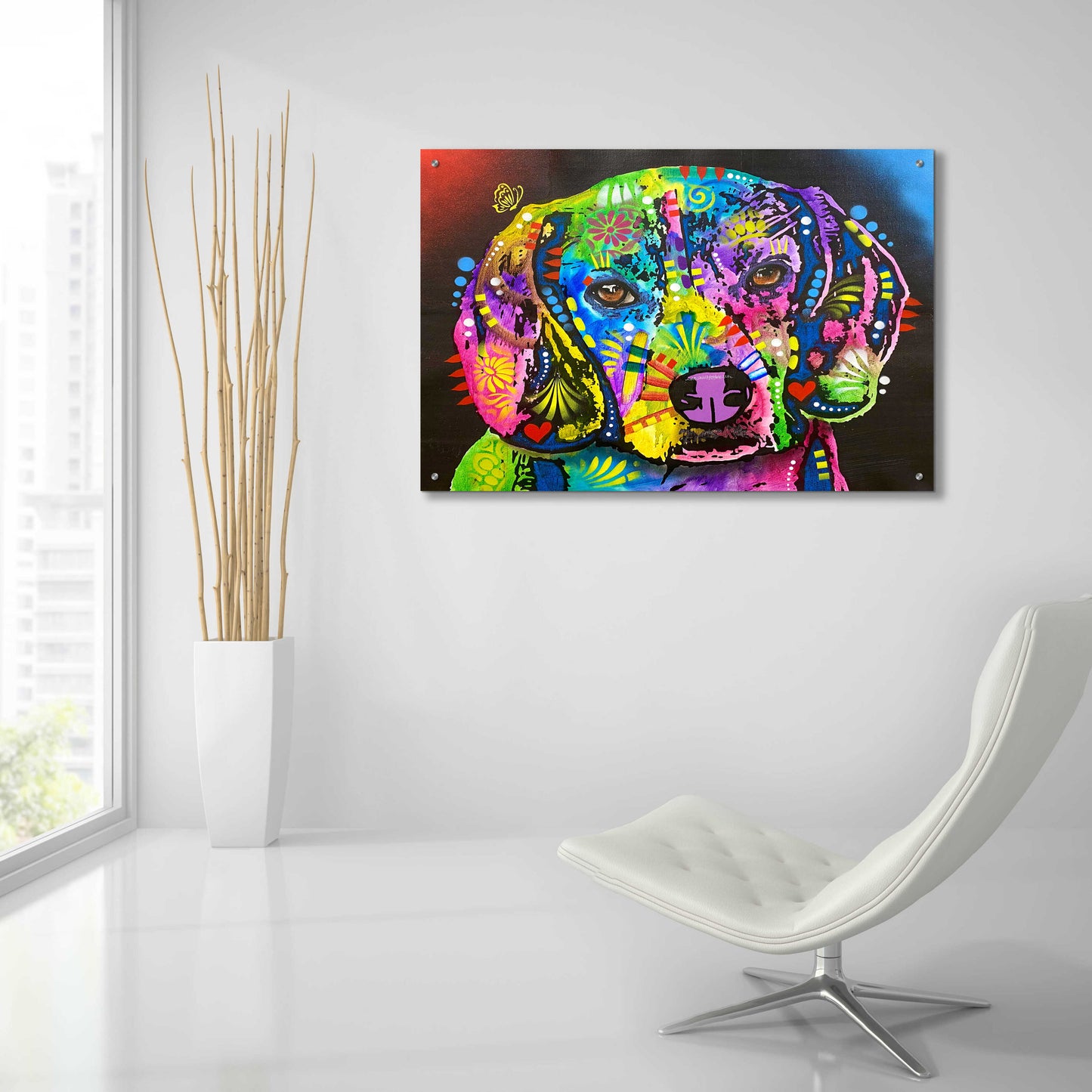 Epic Art 'It Wasn't Me I Swear' by Dean Russo, Acrylic Glass Wall Art,36x24