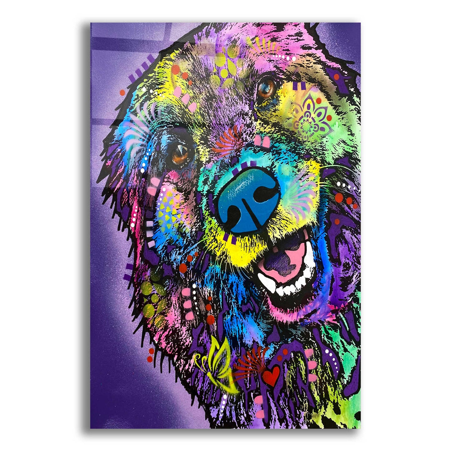 Epic Art 'Floofer Fren' by Dean Russo, Acrylic Glass Wall Art,12x16