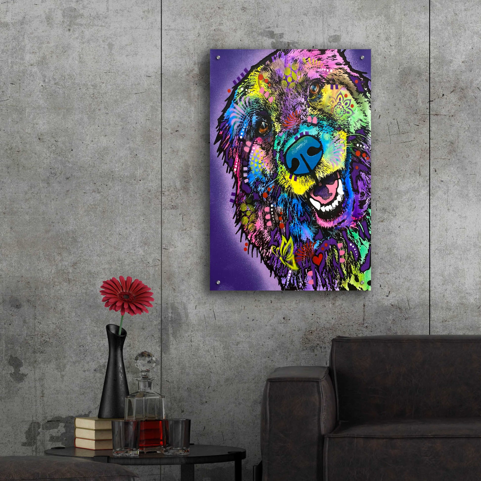 Epic Art 'Floofer Fren' by Dean Russo, Acrylic Glass Wall Art,24x36