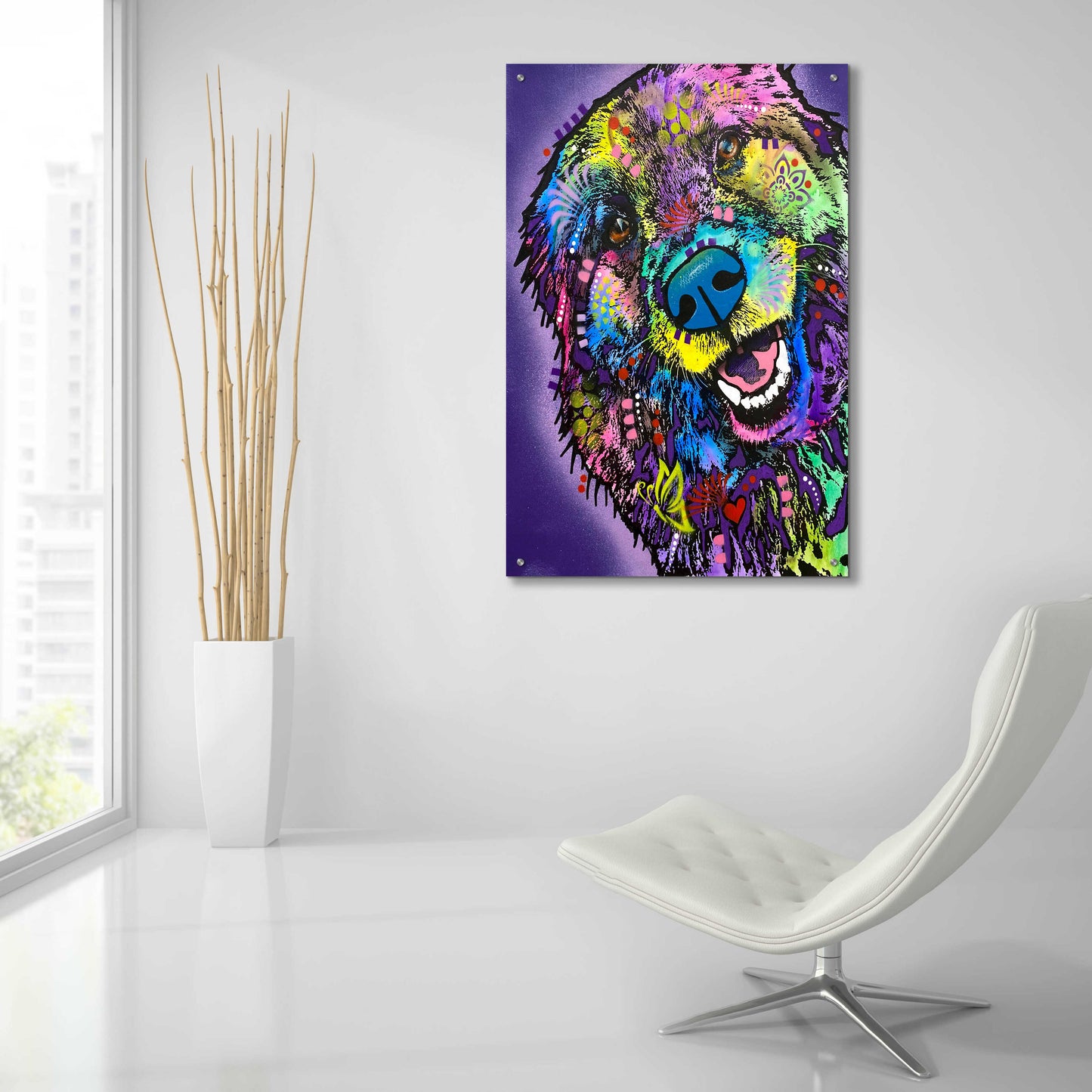 Epic Art 'Floofer Fren' by Dean Russo, Acrylic Glass Wall Art,24x36