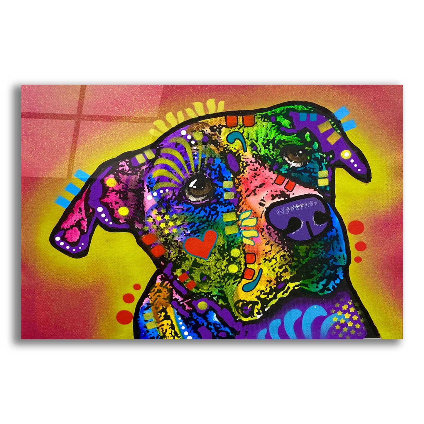 Epic Art 'Nervous But Still Full Of Love' by Dean Russo, Acrylic Glass Wall Art,24x16