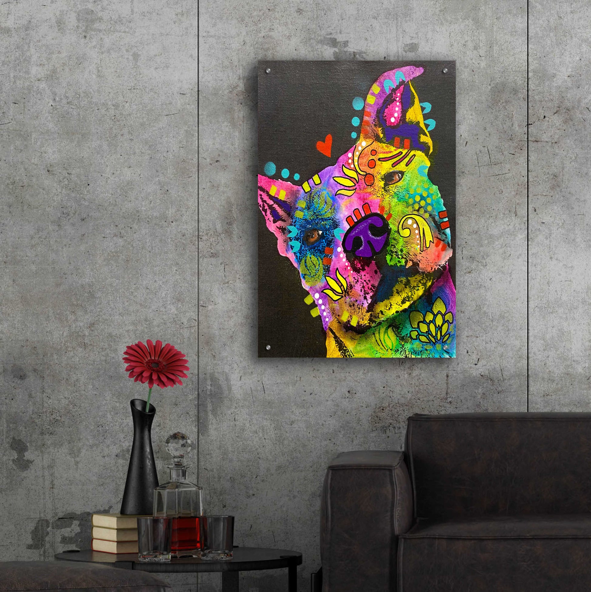 Epic Art 'Sideeye Love' by Dean Russo, Acrylic Glass Wall Art,24x36