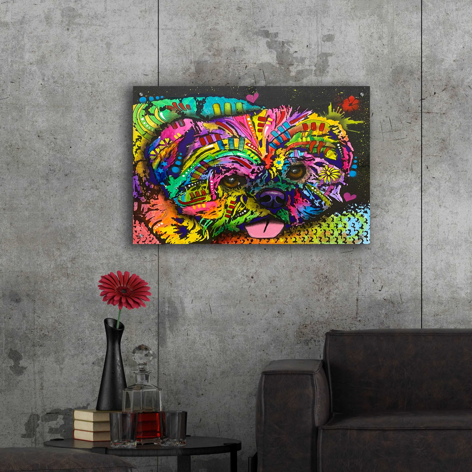 Epic Art 'Pooped Pupper' by Dean Russo, Acrylic Glass Wall Art,36x24