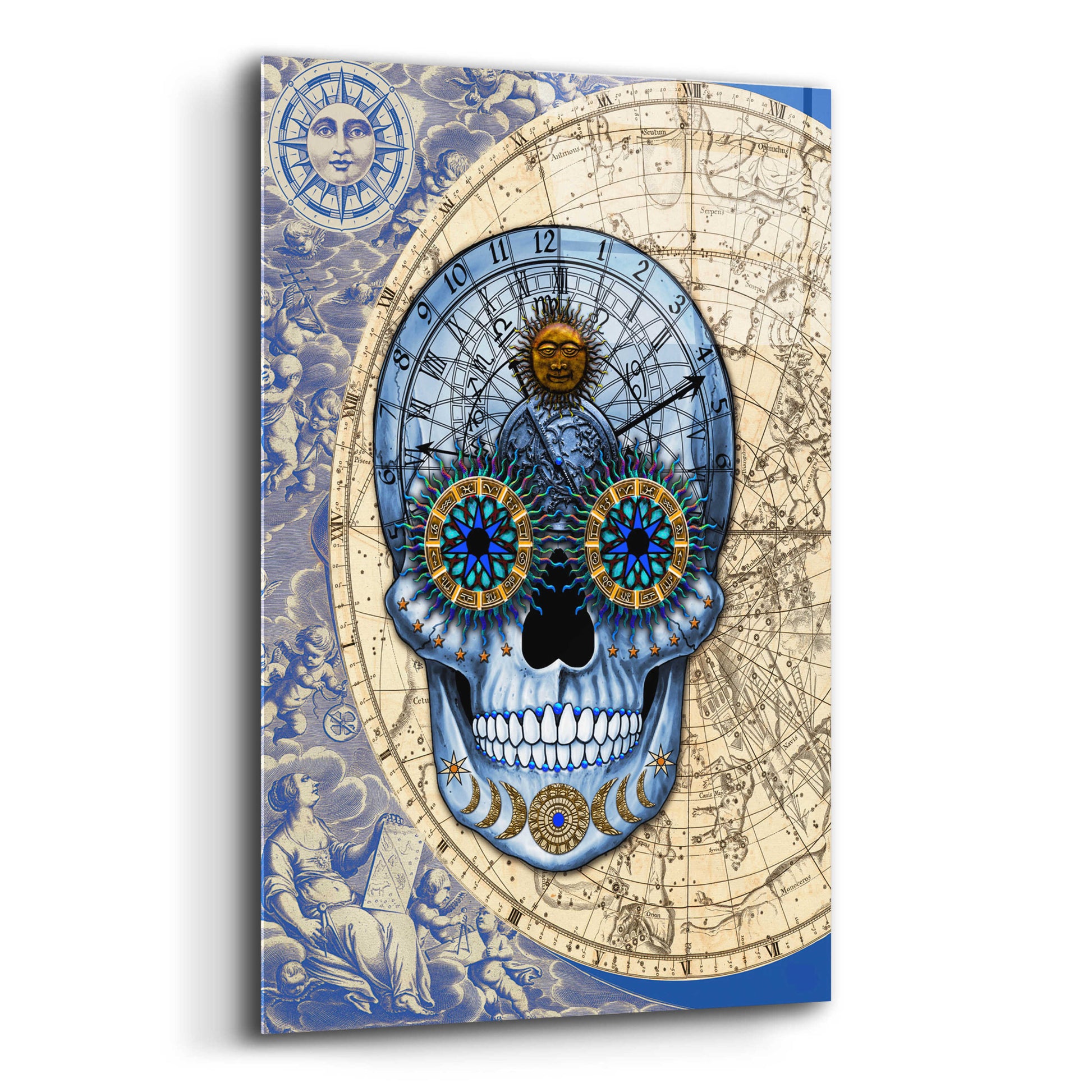 Epic Art 'Astrologiskull' by Fusion Idol Arts, Acrylic Glass Wall Art,12x16