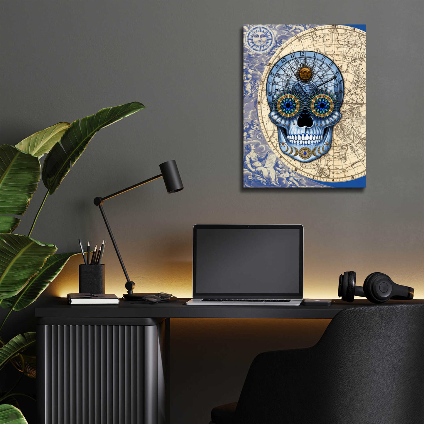 Epic Art 'Astrologiskull' by Fusion Idol Arts, Acrylic Glass Wall Art,12x16