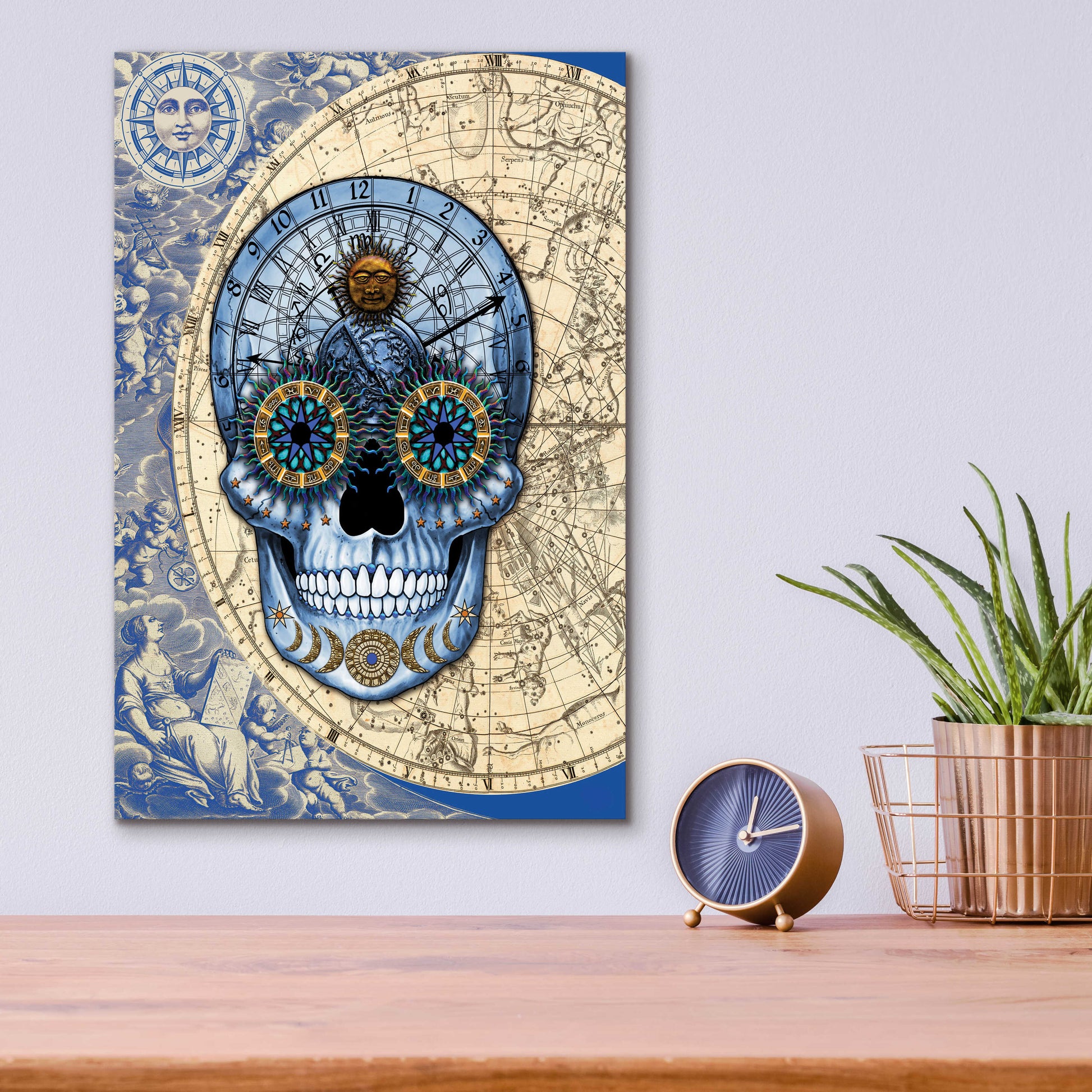 Epic Art 'Astrologiskull' by Fusion Idol Arts, Acrylic Glass Wall Art,12x16