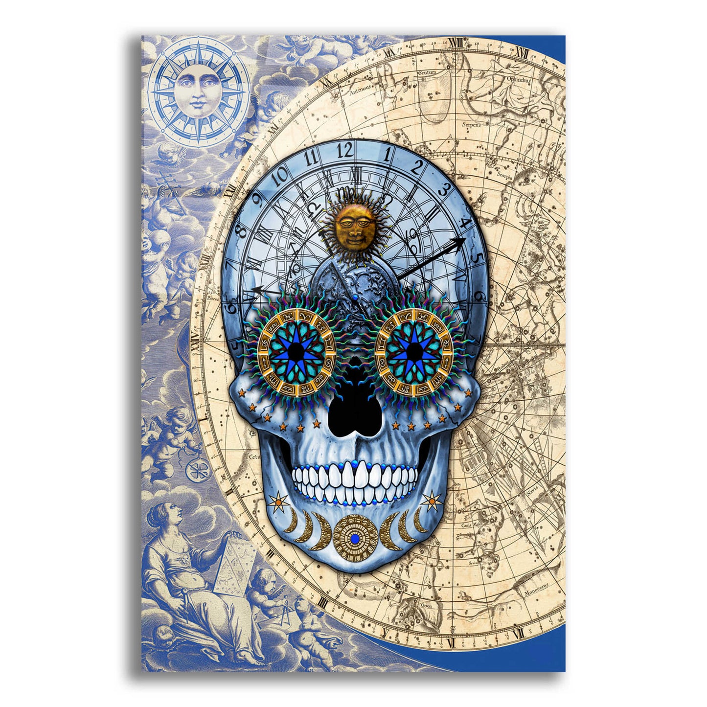 Epic Art 'Astrologiskull' by Fusion Idol Arts, Acrylic Glass Wall Art,12x16