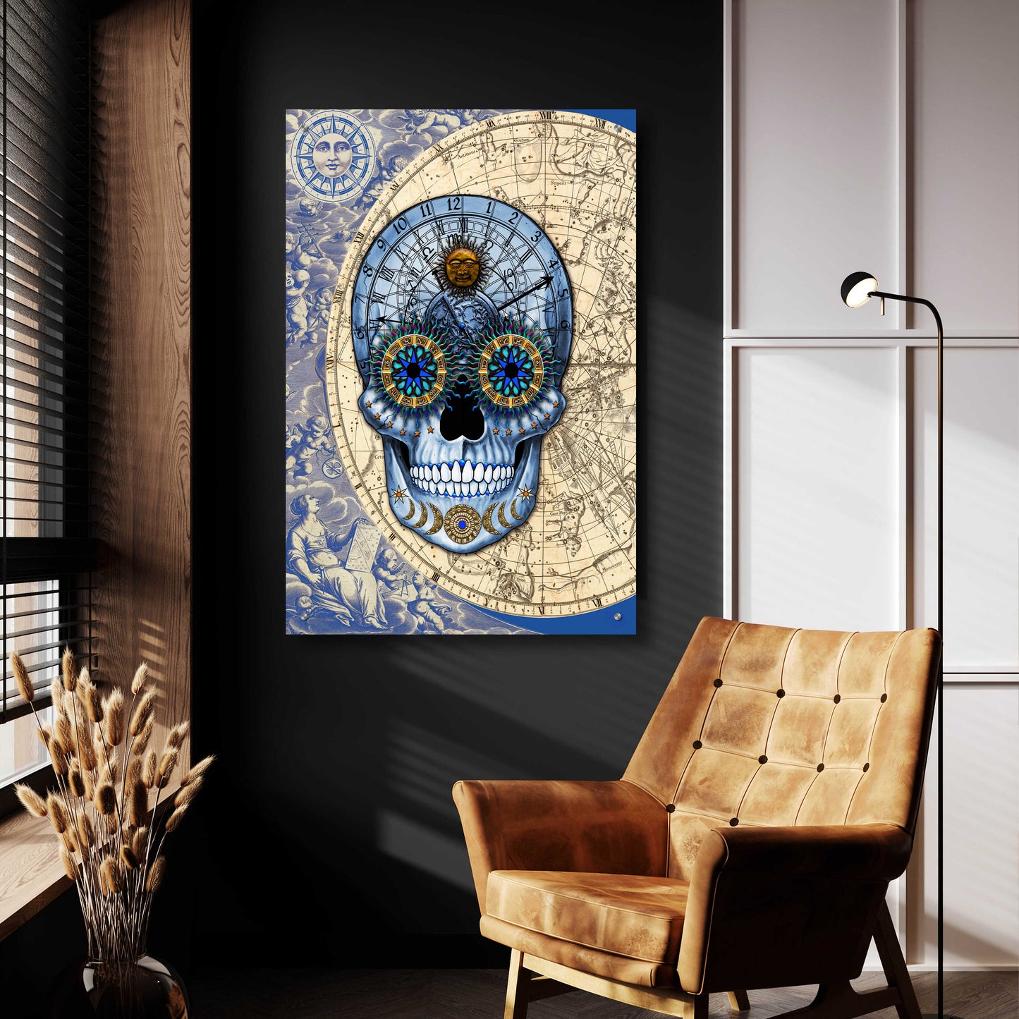 Epic Art 'Astrologiskull' by Fusion Idol Arts, Acrylic Glass Wall Art,24x36