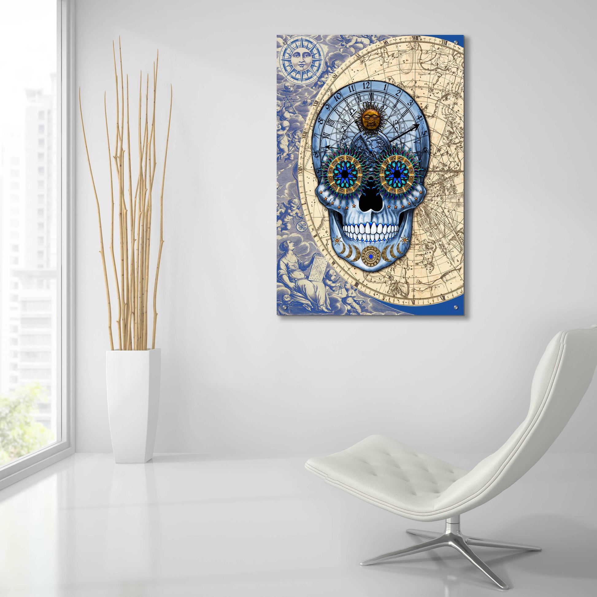 Epic Art 'Astrologiskull' by Fusion Idol Arts, Acrylic Glass Wall Art,24x36