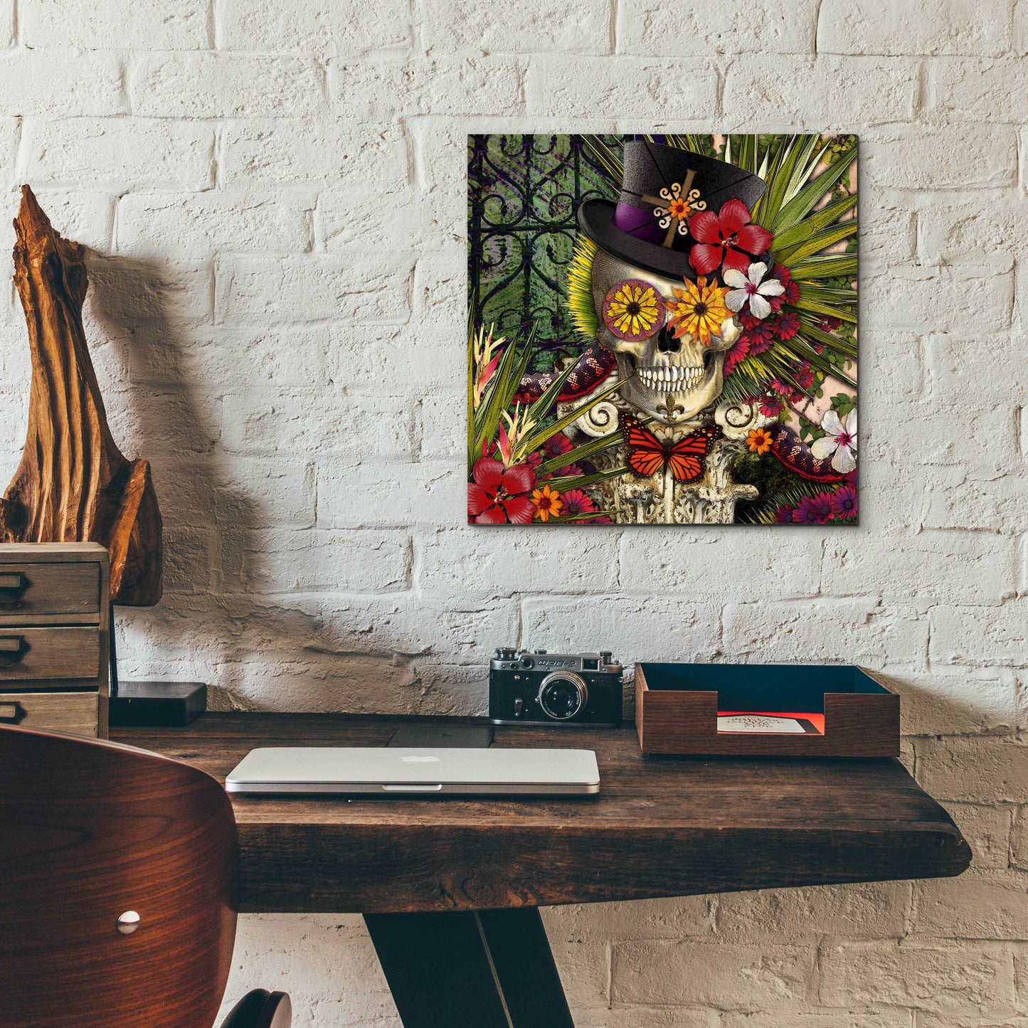 Epic Art 'Baron in Bloom' by Fusion Idol Arts, Acrylic Glass Wall Art,12x12