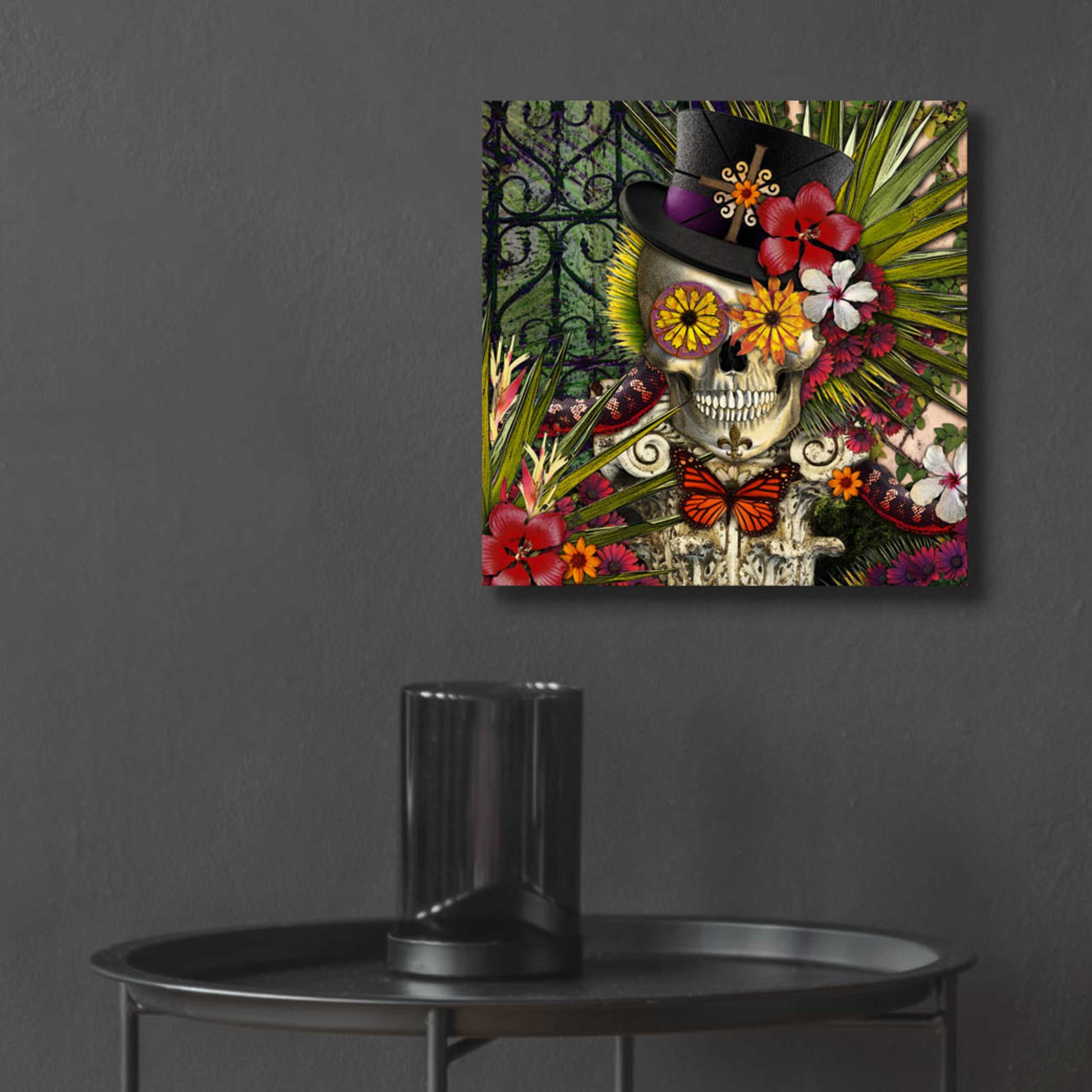 Epic Art 'Baron in Bloom' by Fusion Idol Arts, Acrylic Glass Wall Art,12x12