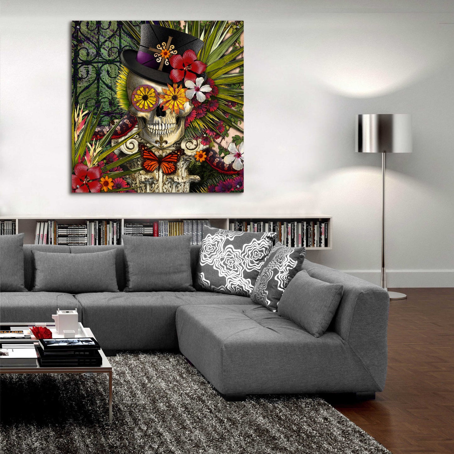 Epic Art 'Baron in Bloom' by Fusion Idol Arts, Acrylic Glass Wall Art,36x36