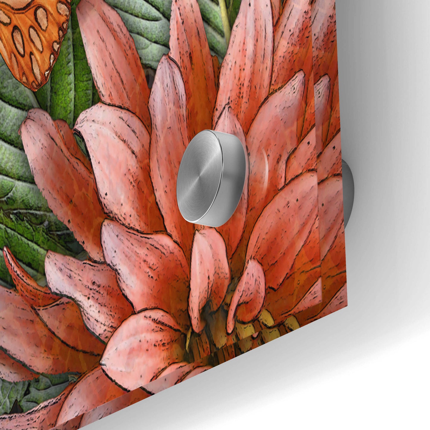 Epic Art 'Butterfly Botaniskull' by Fusion Idol Arts, Acrylic Glass Wall Art,36x24