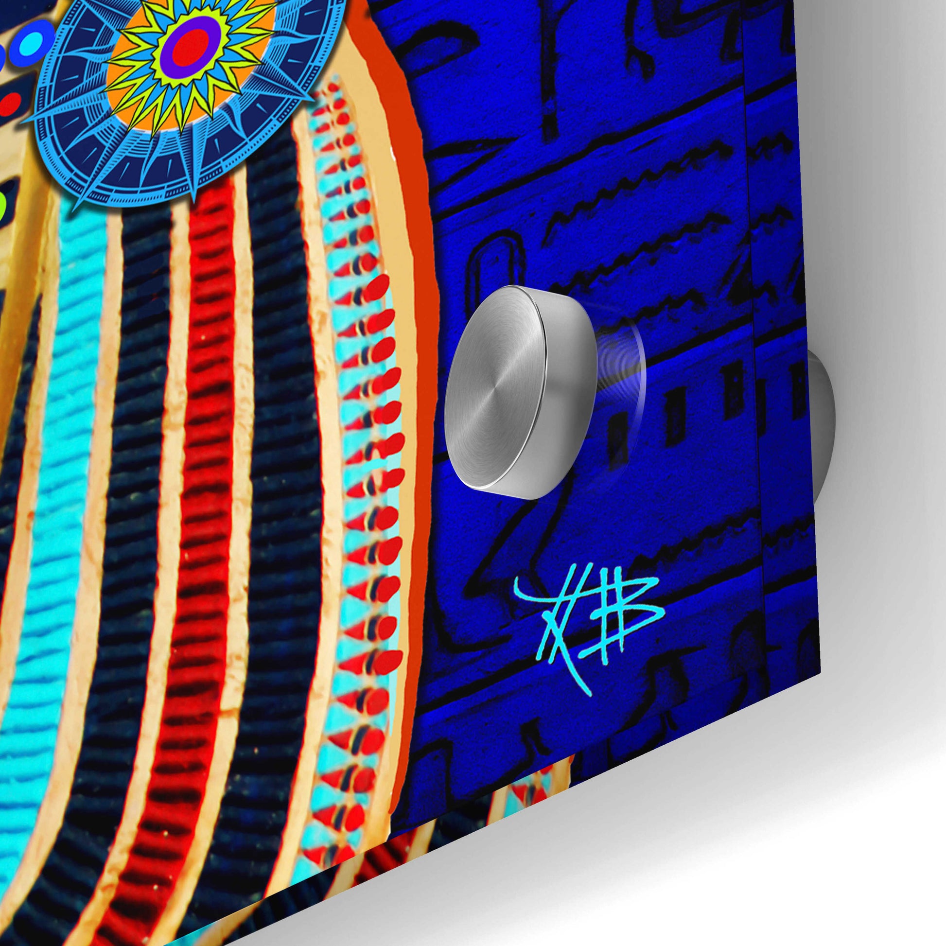 Epic Art 'Funky Bone Pharaoh' by Fusion Idol Arts, Acrylic Glass Wall Art,24x24