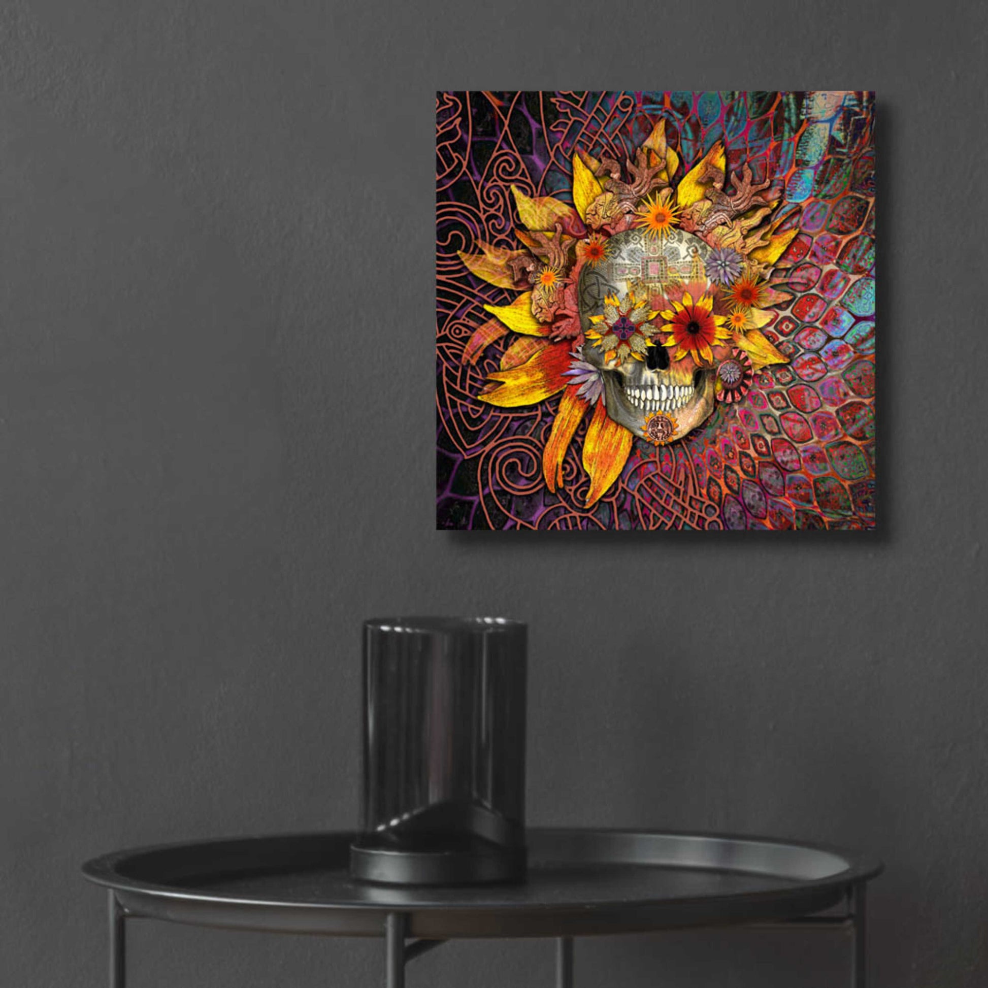 Epic Art 'Origins Botaniskull' by Fusion Idol Arts, Acrylic Glass Wall Art,12x12