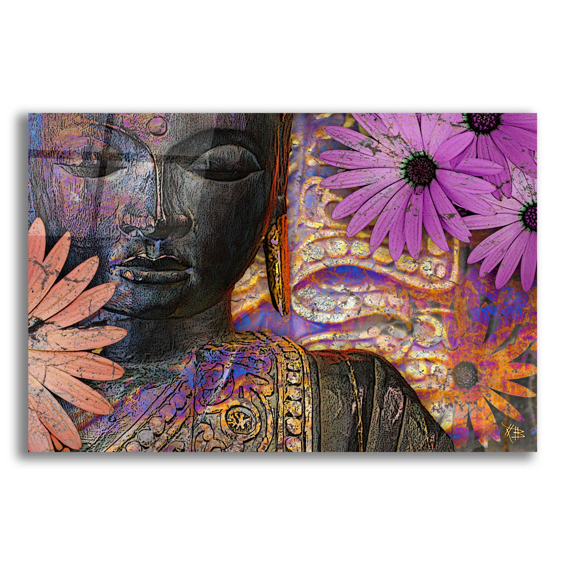 Epic Art 'Jewels of Wisdom' by Fusion Idol Arts, Acrylic Glass Wall Art,24x16