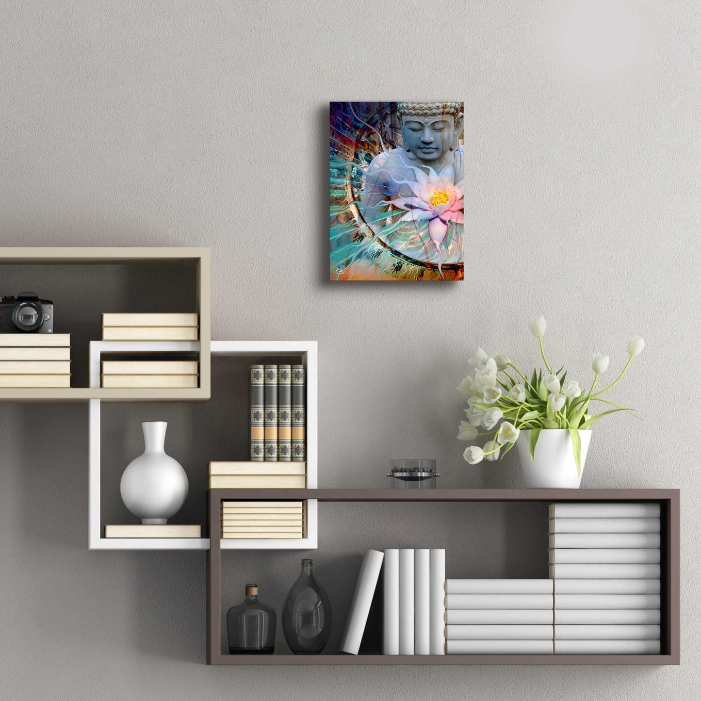 Epic Art 'Living Radiance' by Fusion Idol Arts, Acrylic Glass Wall Art,12x16