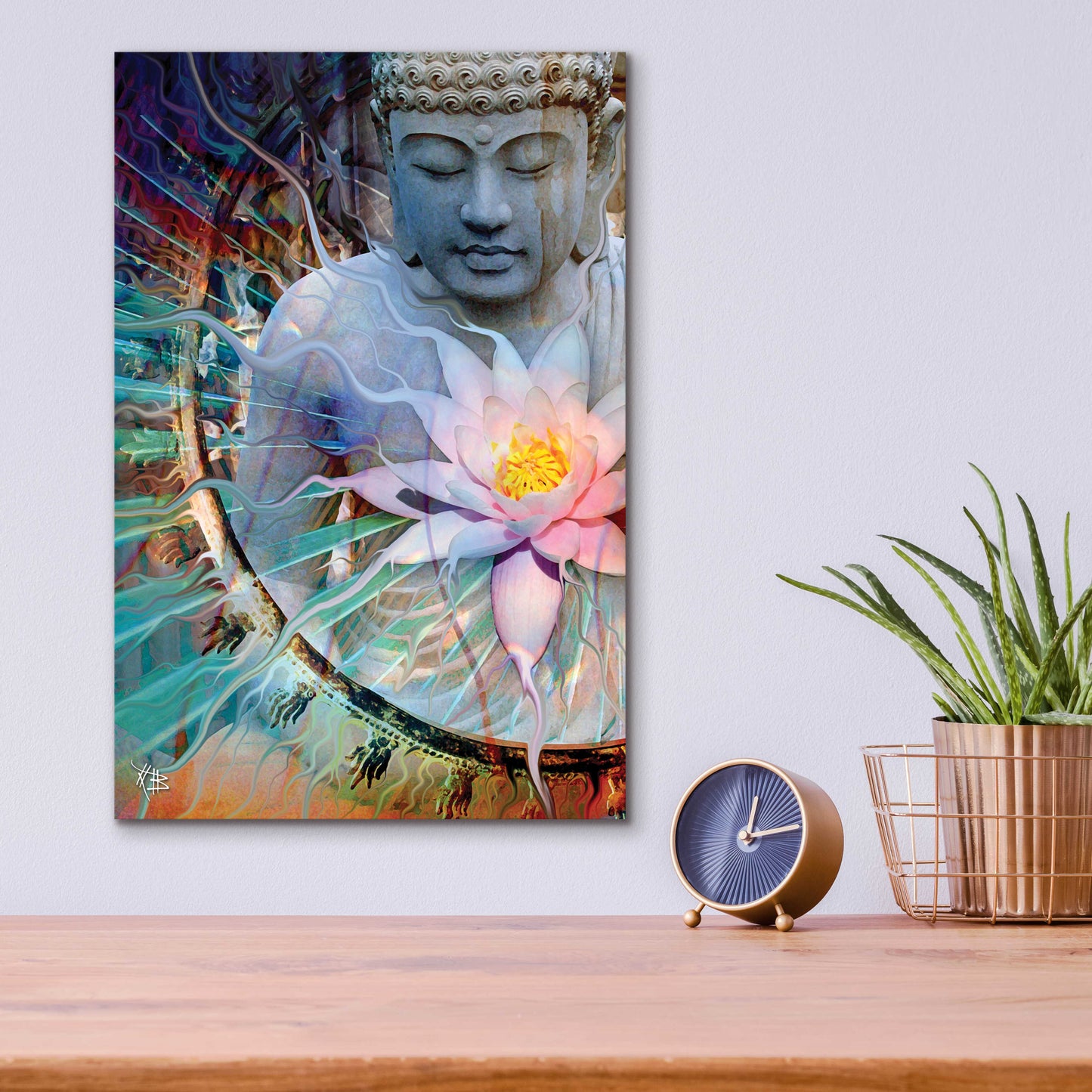 Epic Art 'Living Radiance' by Fusion Idol Arts, Acrylic Glass Wall Art,12x16