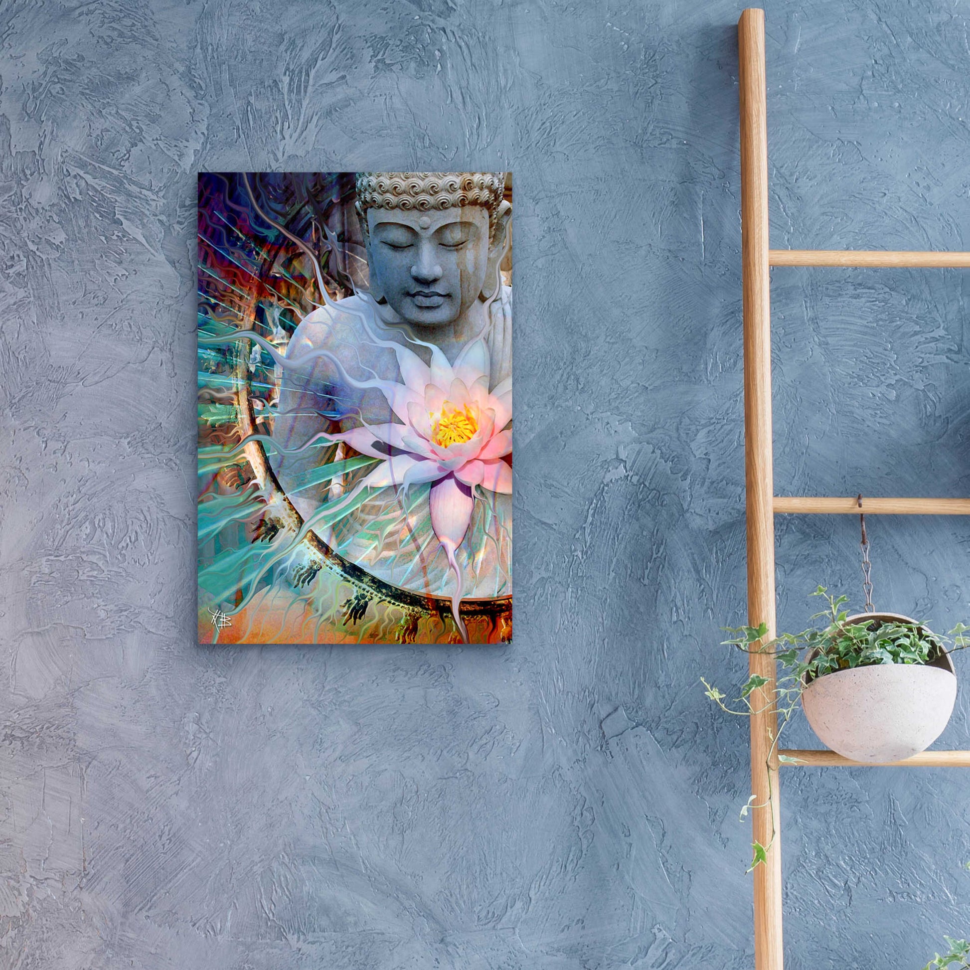 Epic Art 'Living Radiance' by Fusion Idol Arts, Acrylic Glass Wall Art,16x24