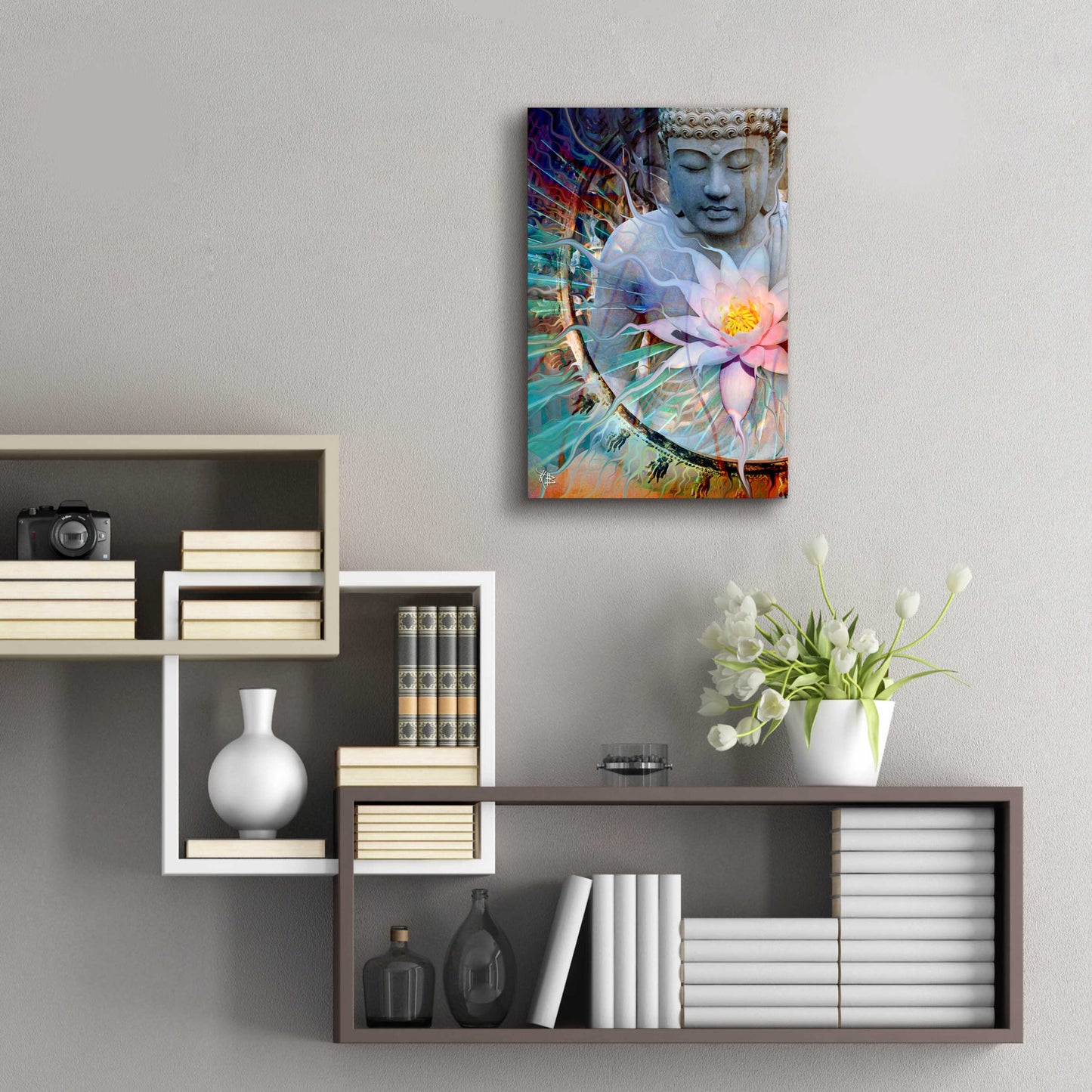 Epic Art 'Living Radiance' by Fusion Idol Arts, Acrylic Glass Wall Art,16x24