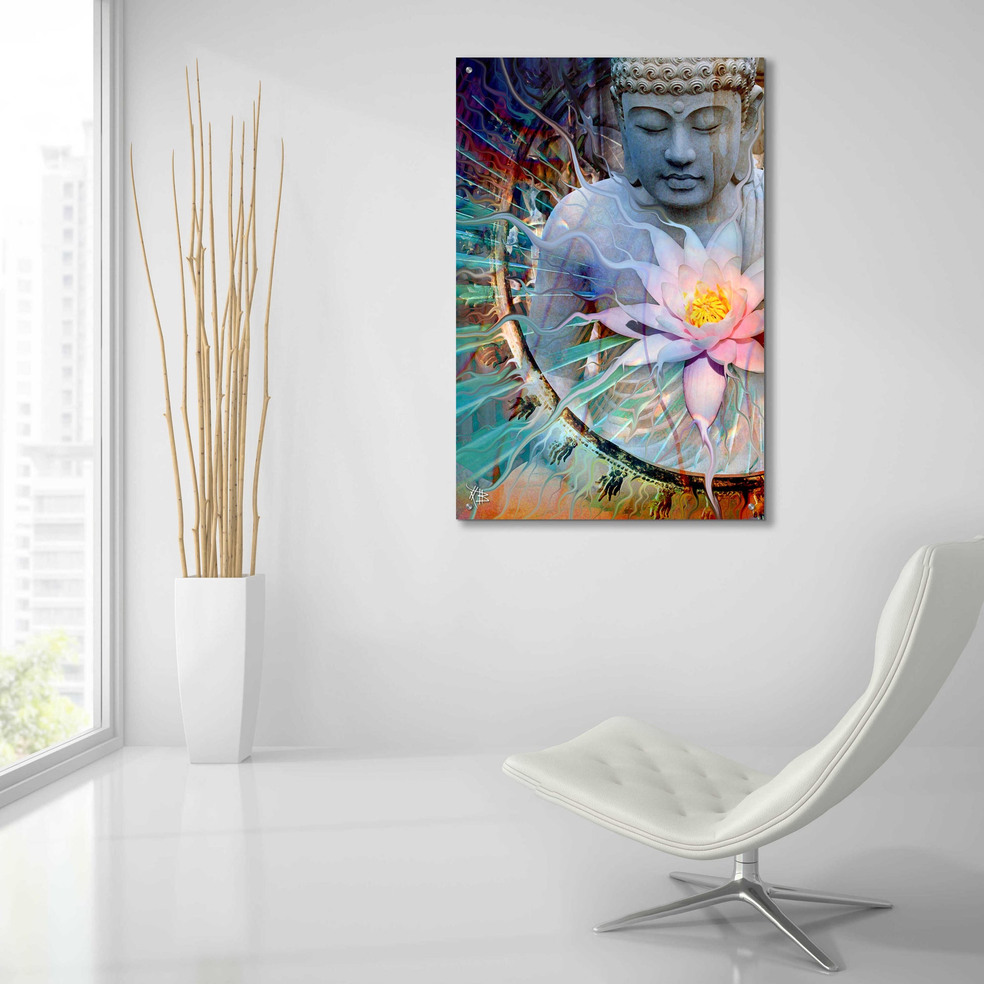 Epic Art 'Living Radiance' by Fusion Idol Arts, Acrylic Glass Wall Art,24x36