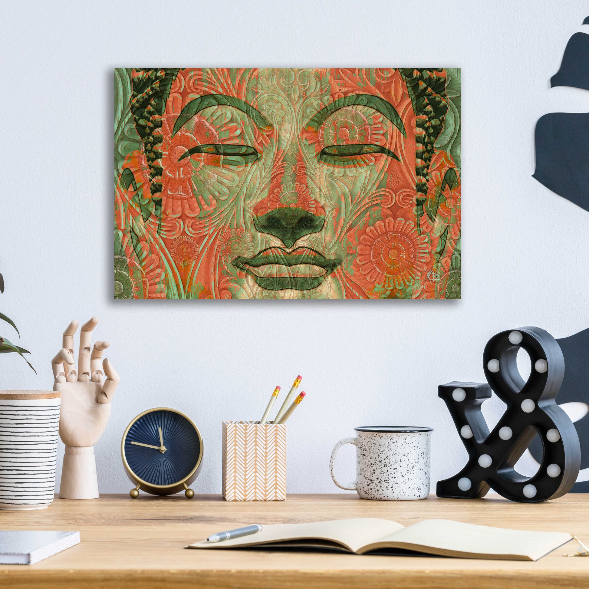 Epic Art 'Manifestation of Mind' by Fusion Idol Arts, Acrylic Glass Wall Art,16x12