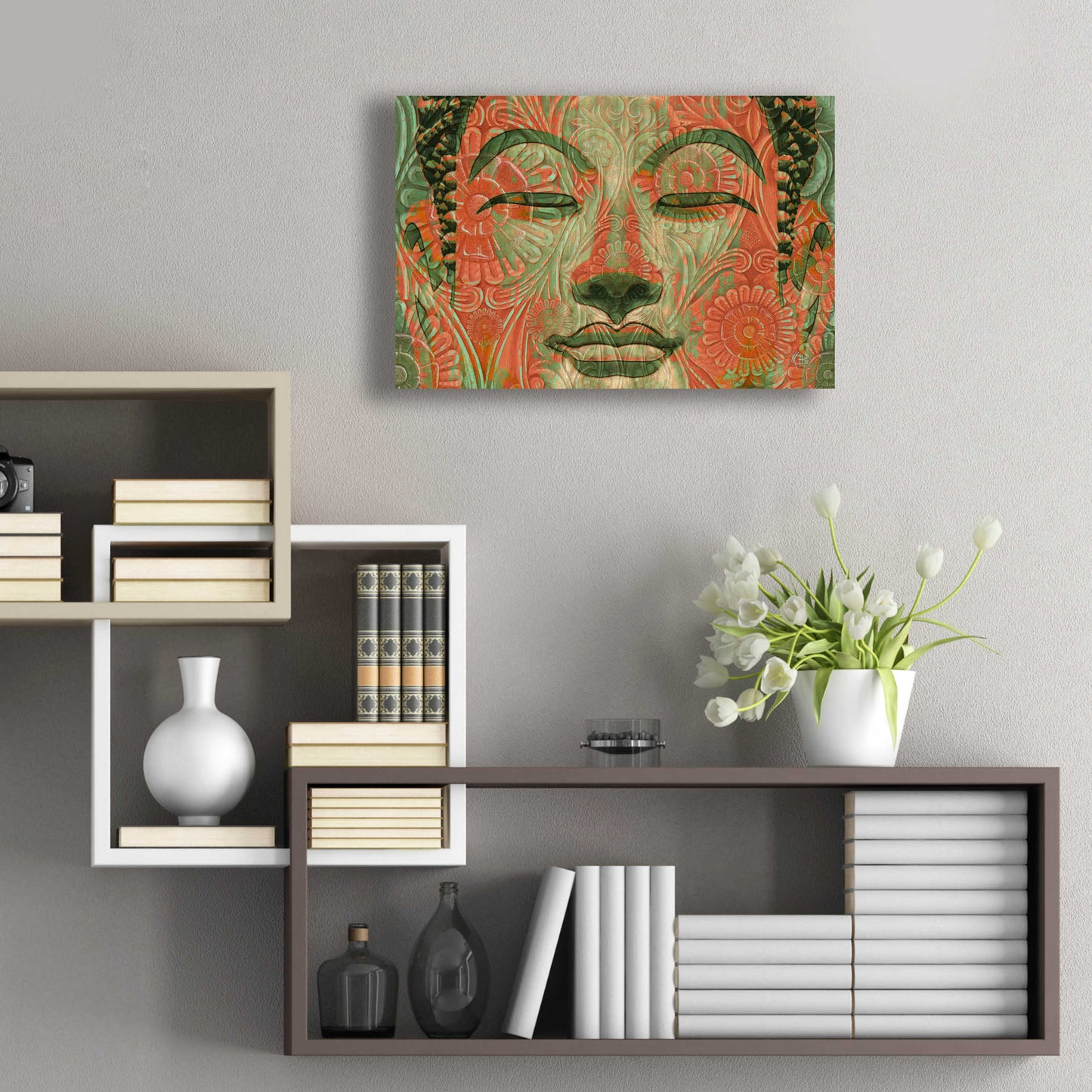 Epic Art 'Manifestation of Mind' by Fusion Idol Arts, Acrylic Glass Wall Art,24x16