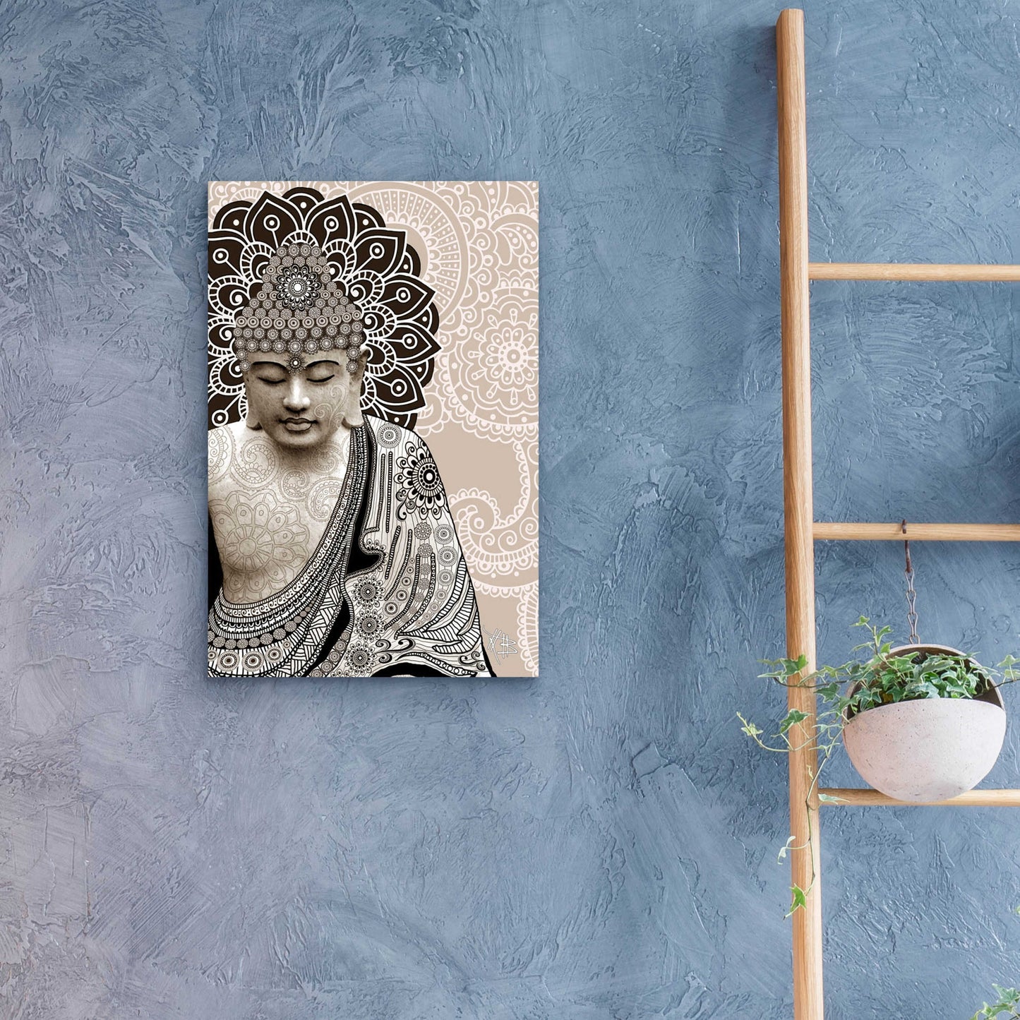 Epic Art 'Meditation Mehndi' by Fusion Idol Arts, Acrylic Glass Wall Art,16x24