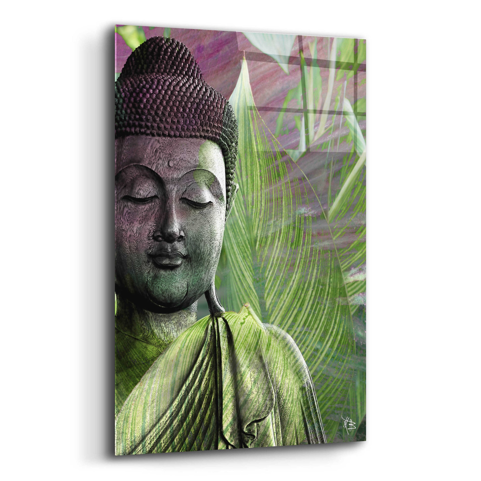 Epic Art 'Meditation Vegetation' by Fusion Idol Arts, Acrylic Glass Wall Art,12x16