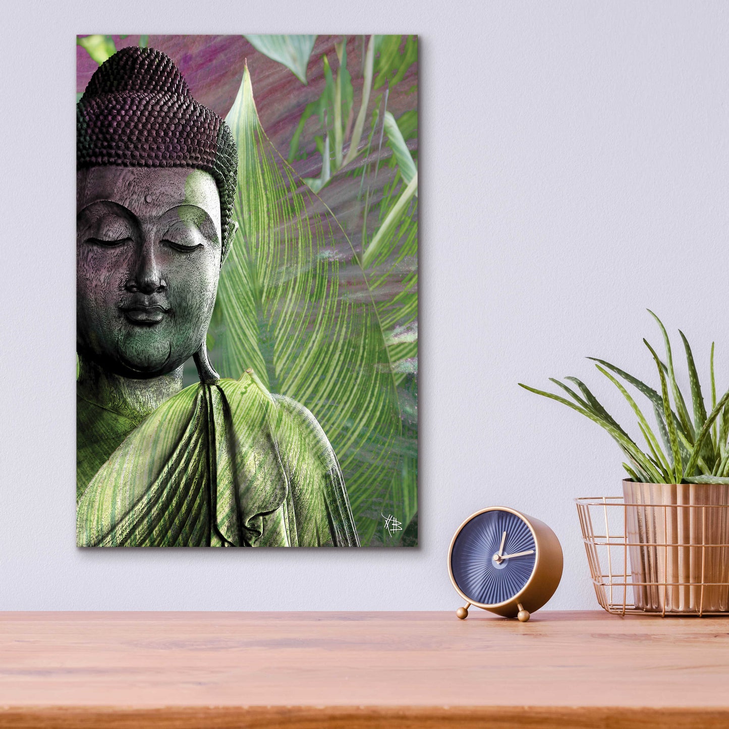 Epic Art 'Meditation Vegetation' by Fusion Idol Arts, Acrylic Glass Wall Art,12x16