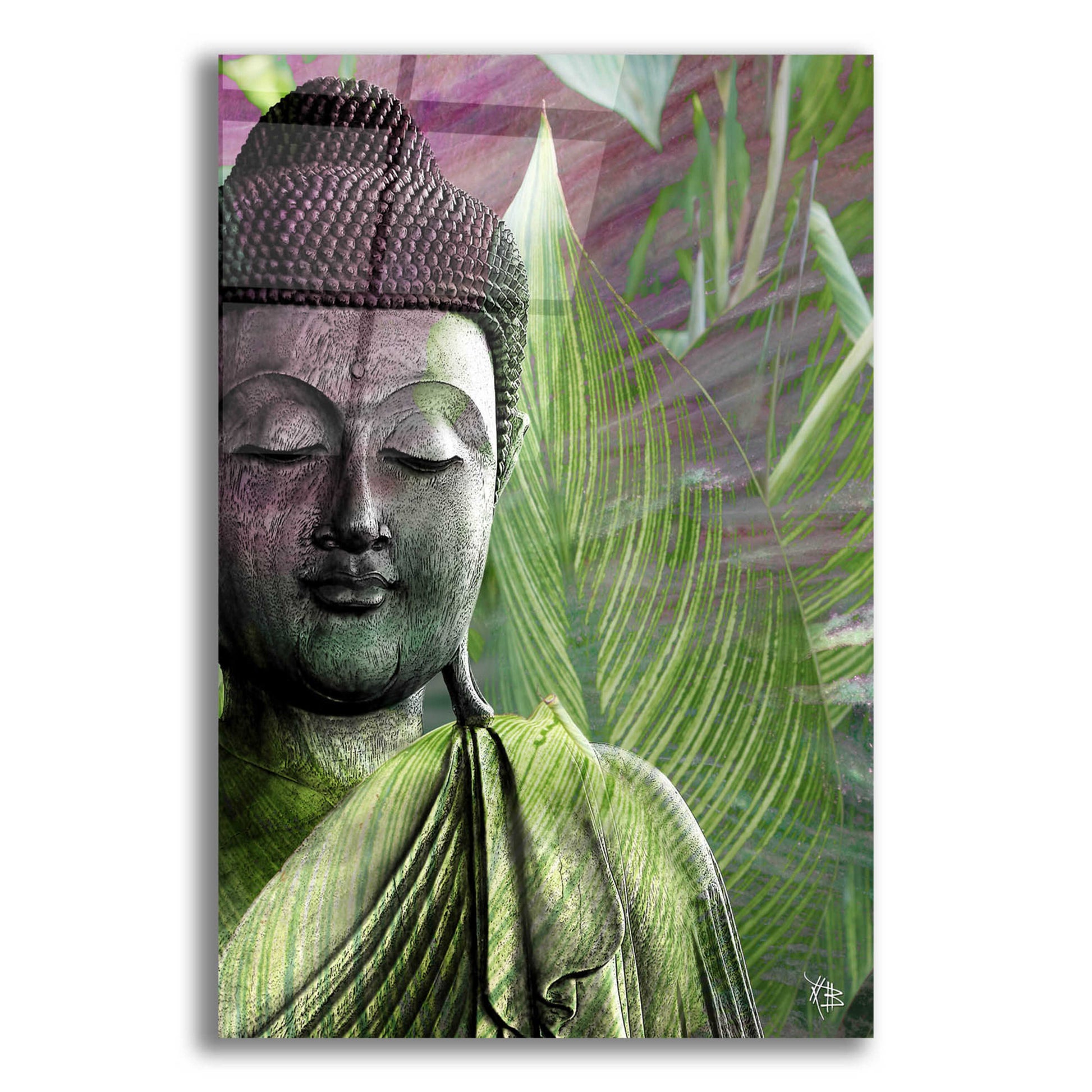 Epic Art 'Meditation Vegetation' by Fusion Idol Arts, Acrylic Glass Wall Art,12x16