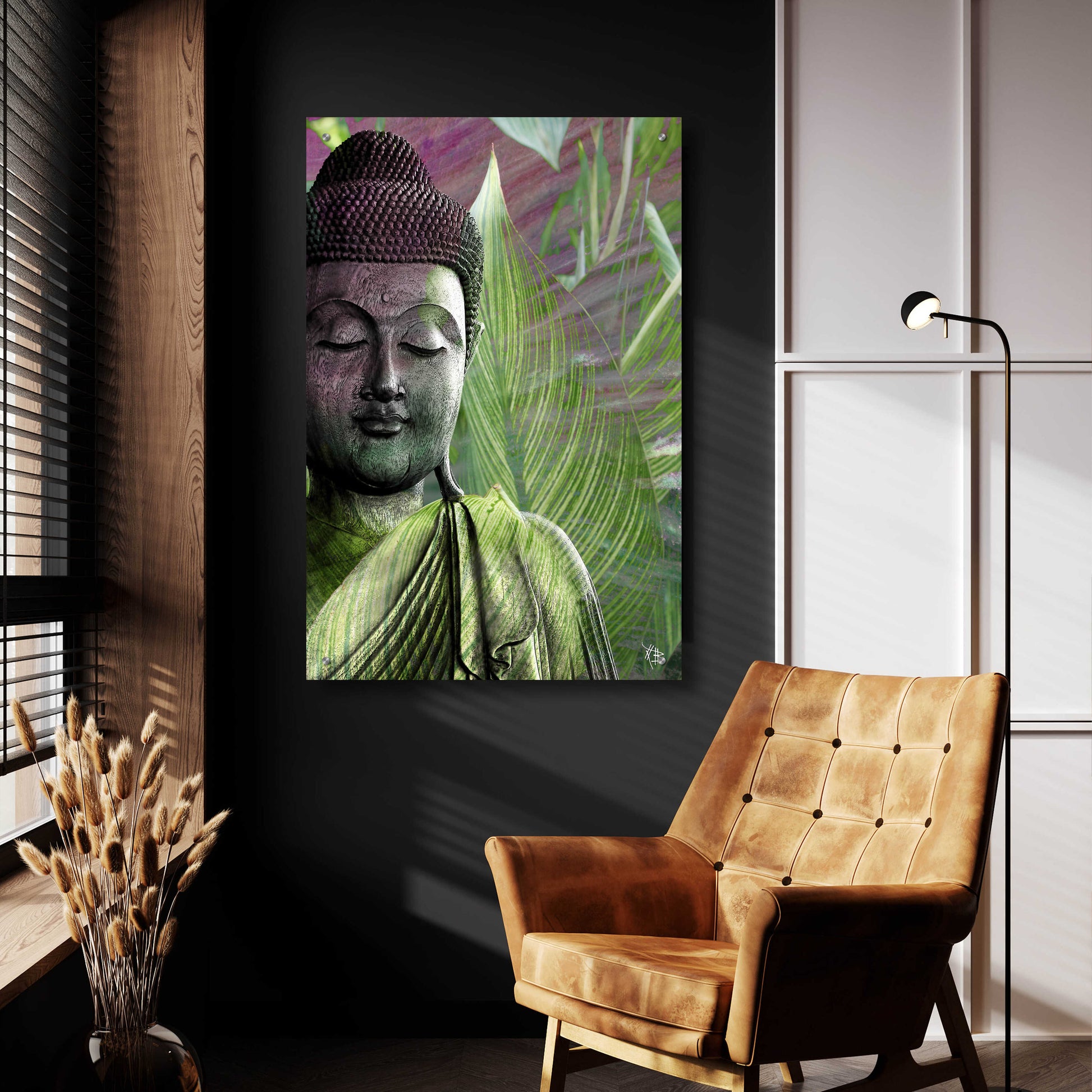 Epic Art 'Meditation Vegetation' by Fusion Idol Arts, Acrylic Glass Wall Art,24x36