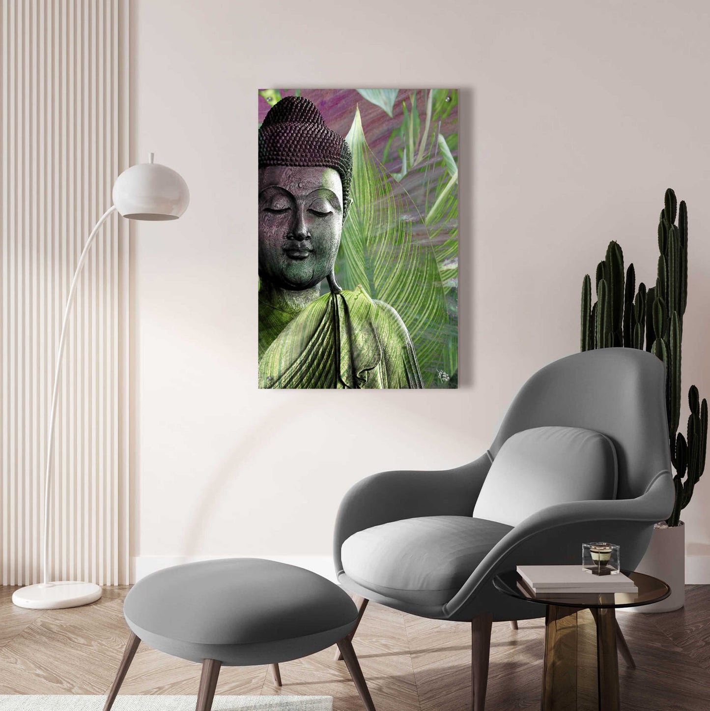 Epic Art 'Meditation Vegetation' by Fusion Idol Arts, Acrylic Glass Wall Art,24x36