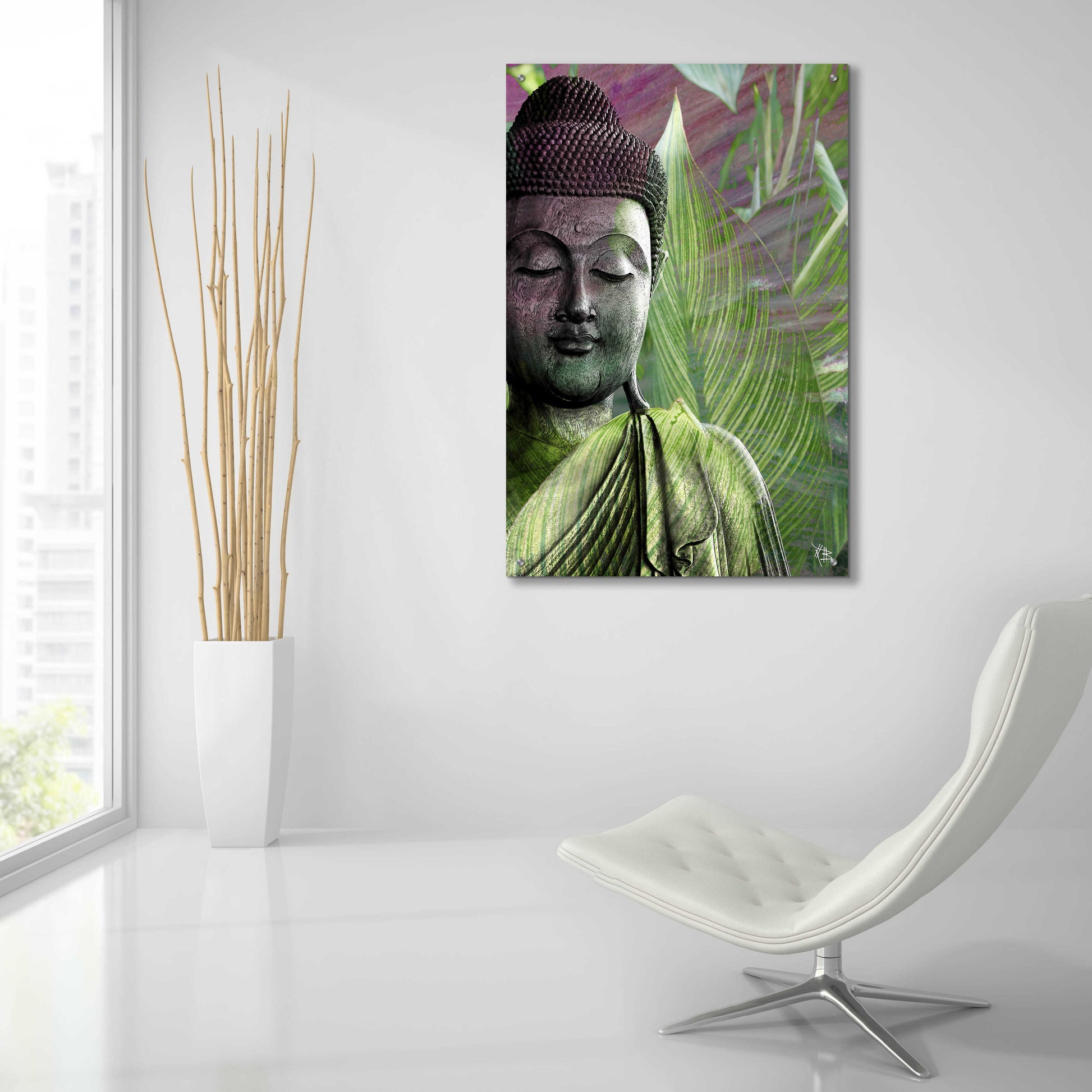 Epic Art 'Meditation Vegetation' by Fusion Idol Arts, Acrylic Glass Wall Art,24x36