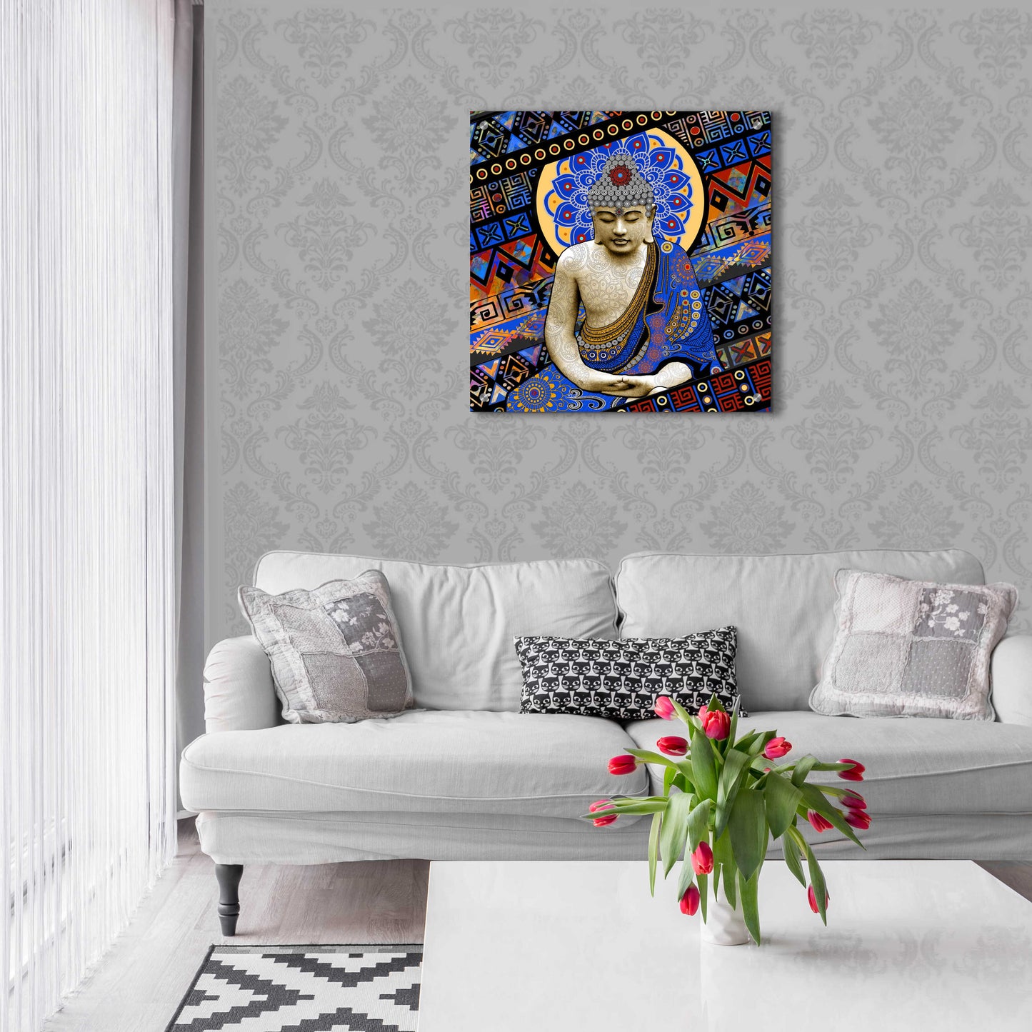 Epic Art 'Rhythm of My Mind' by Fusion Idol Arts, Acrylic Glass Wall Art,24x24