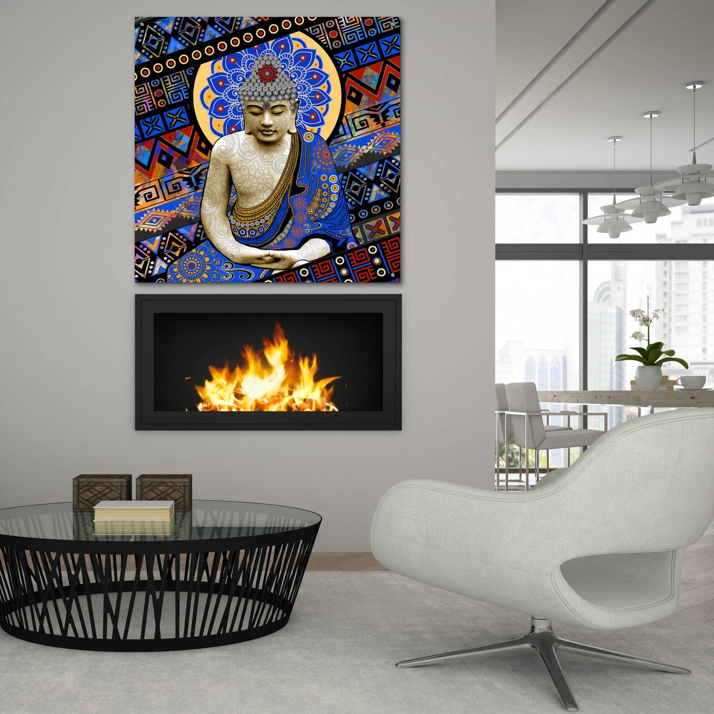 Epic Art 'Rhythm of My Mind' by Fusion Idol Arts, Acrylic Glass Wall Art,36x36