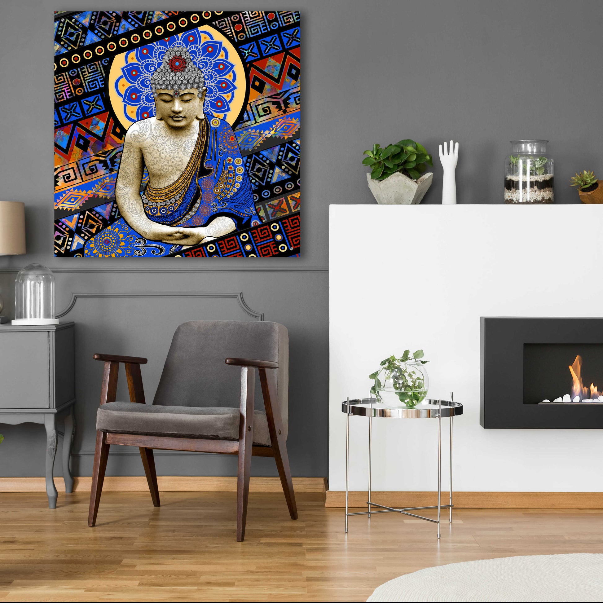 Epic Art 'Rhythm of My Mind' by Fusion Idol Arts, Acrylic Glass Wall Art,36x36