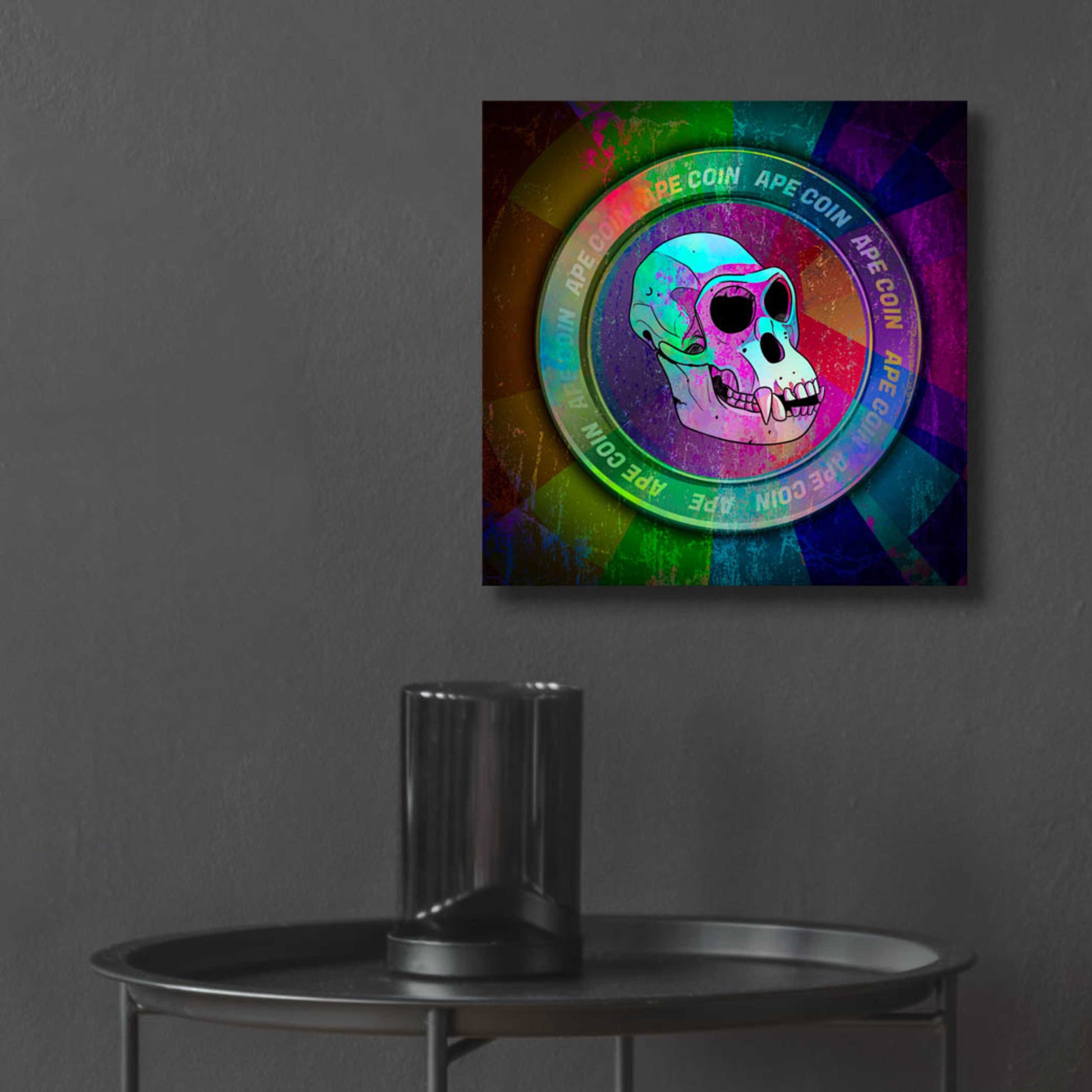 Epic Art 'Ape Crypto Coin' by Epic Portfolio, Acrylic Glass Wall Art,12x12